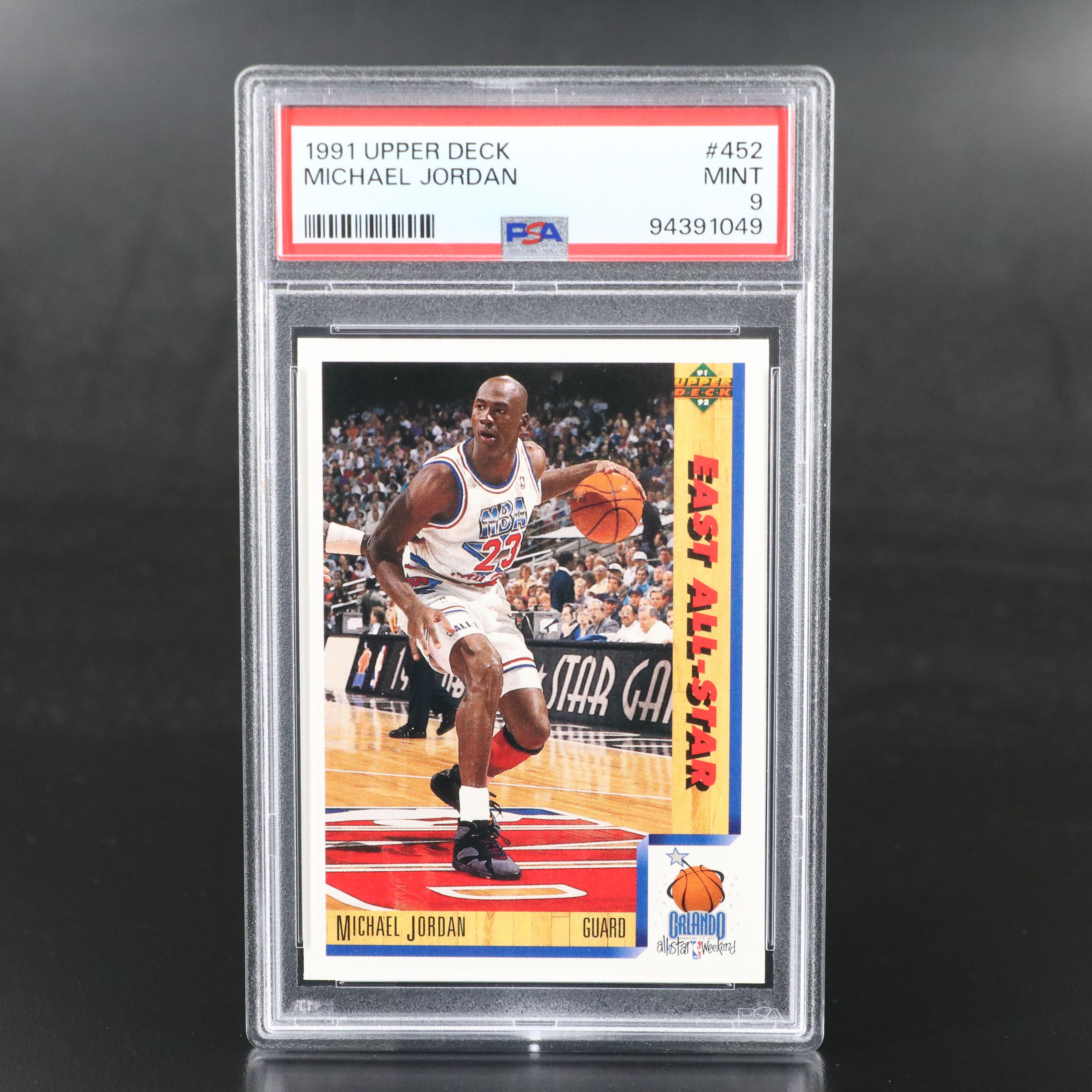 1991 Upper Deck Michael Jordan Basketball Card Graded PSA 9