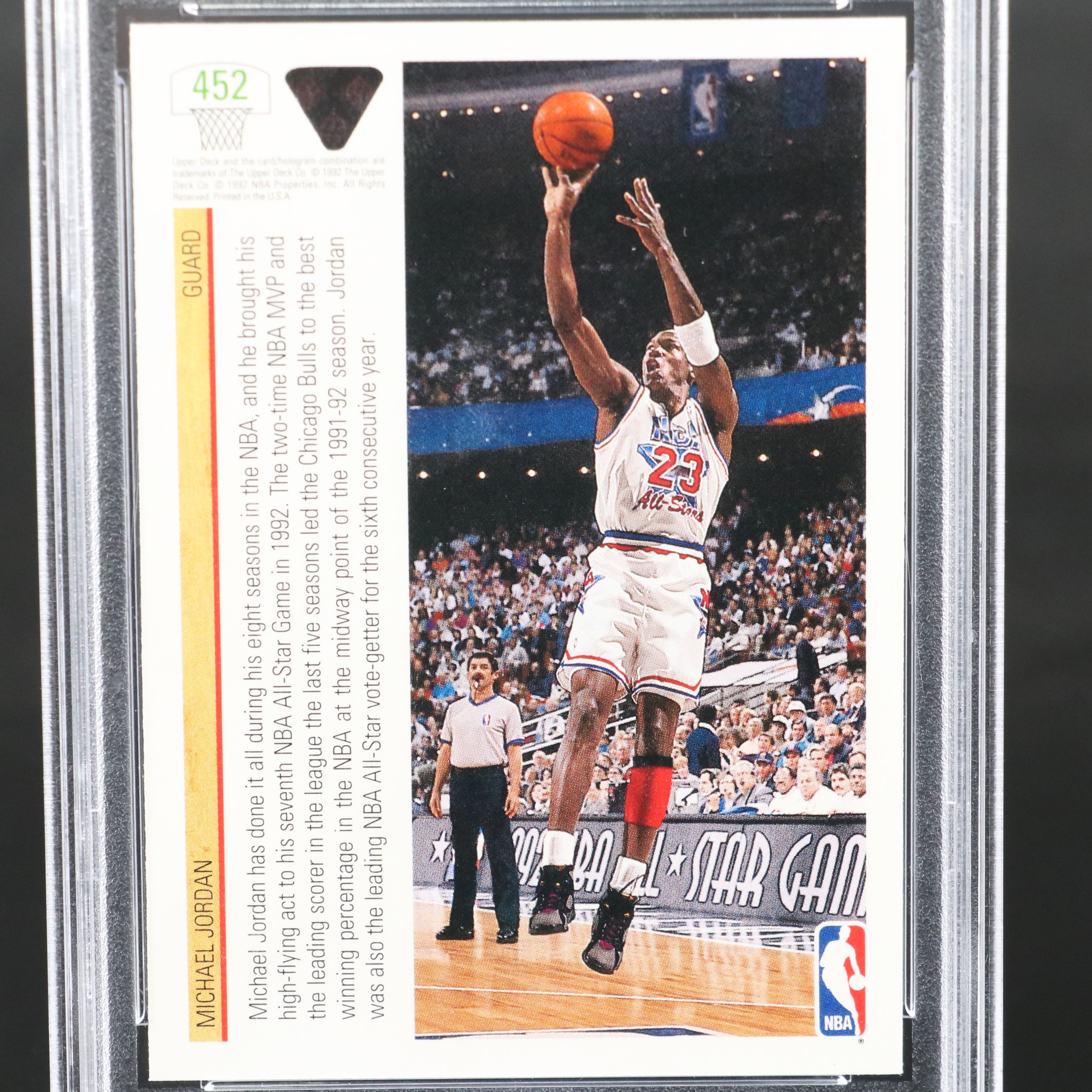 1991 Upper Deck Michael Jordan Basketball Card Graded PSA 9