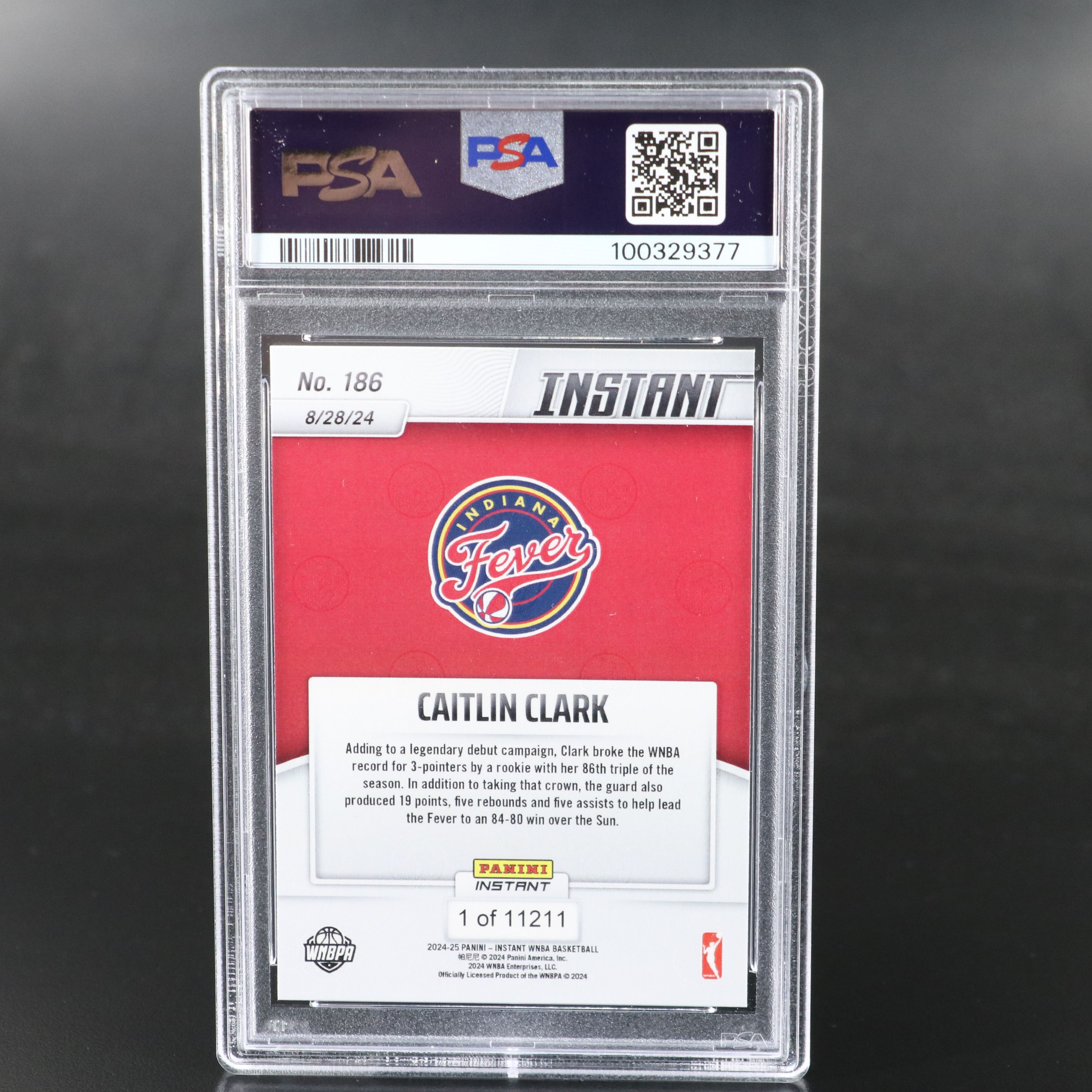 2024 Panini Instant Caitlin Clark Rookie Basketball Card Graded PSA 10