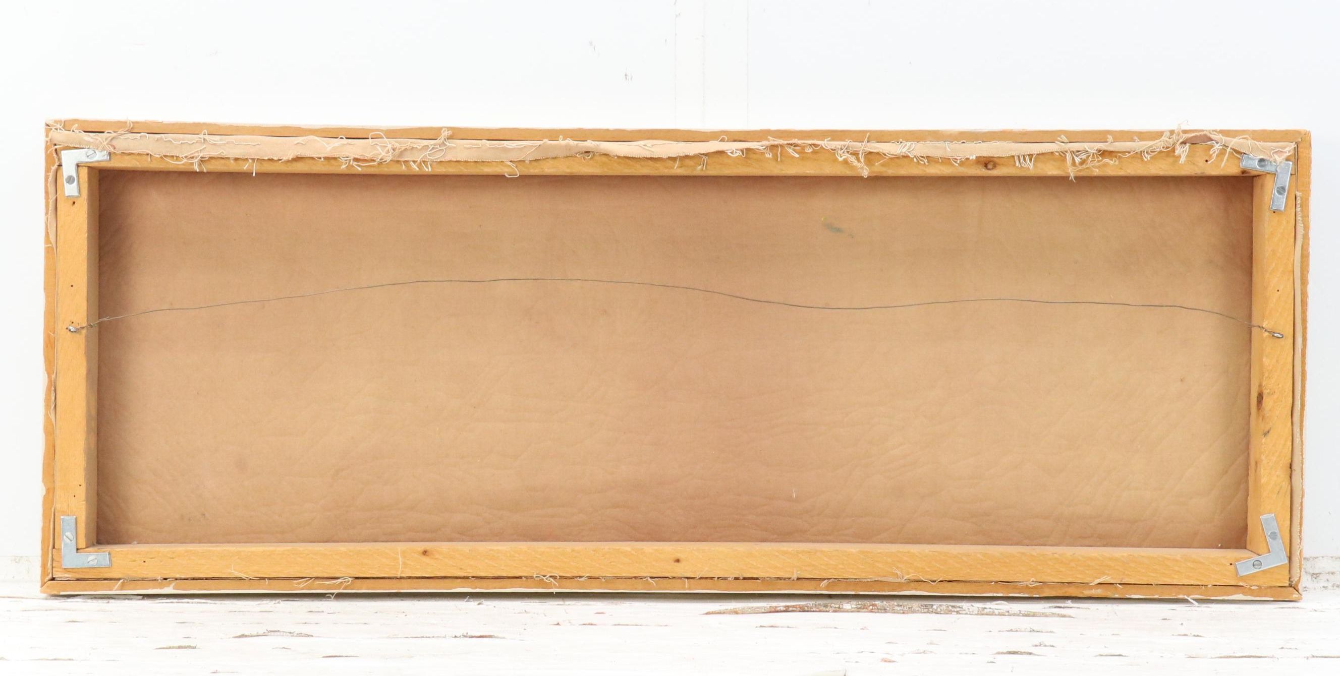 Mid Century Modern Harbor Oil Painting, Mid–Late 20th Century