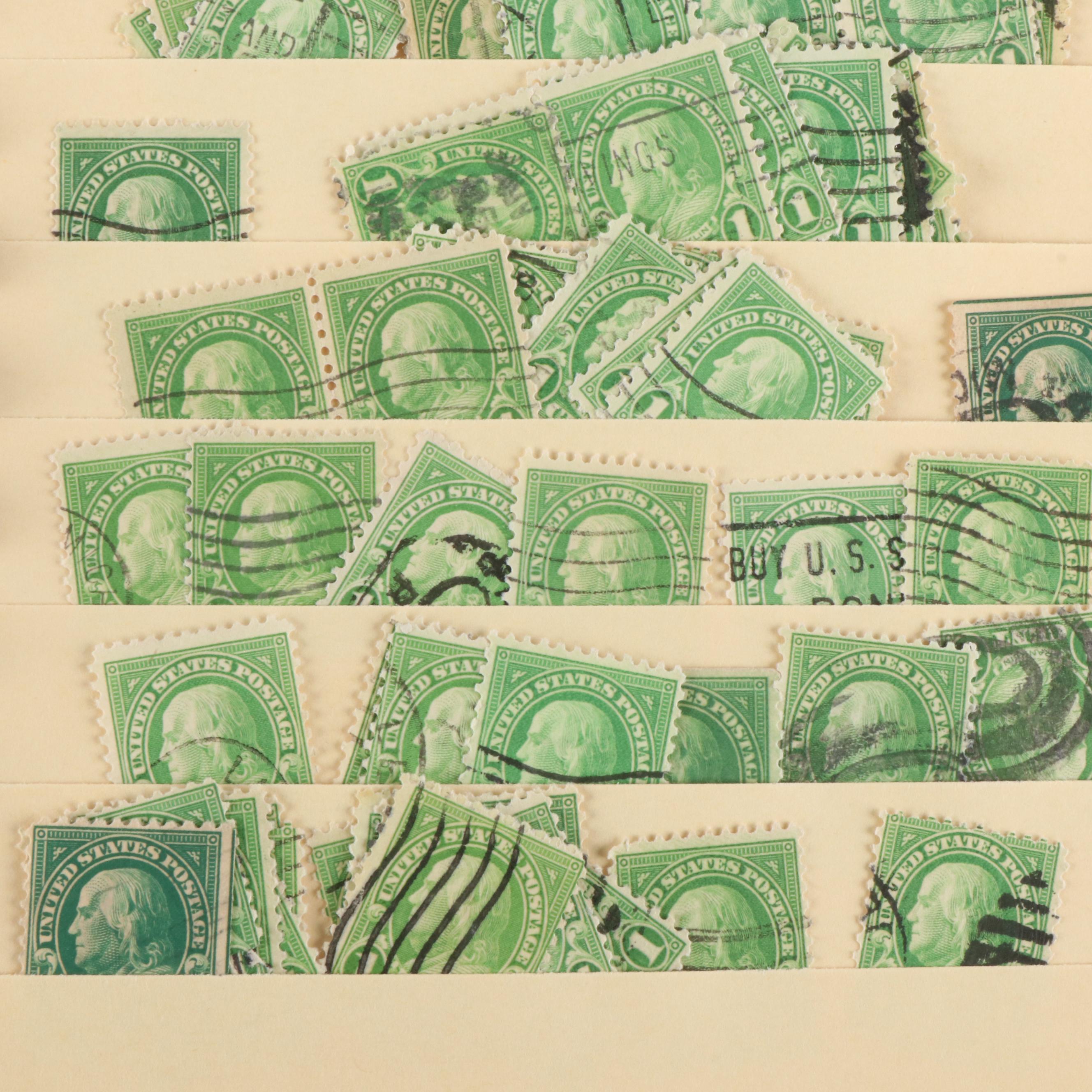 Collection of Nine Stamp Albums and Binders with Used U.S. and Foreign Stamps