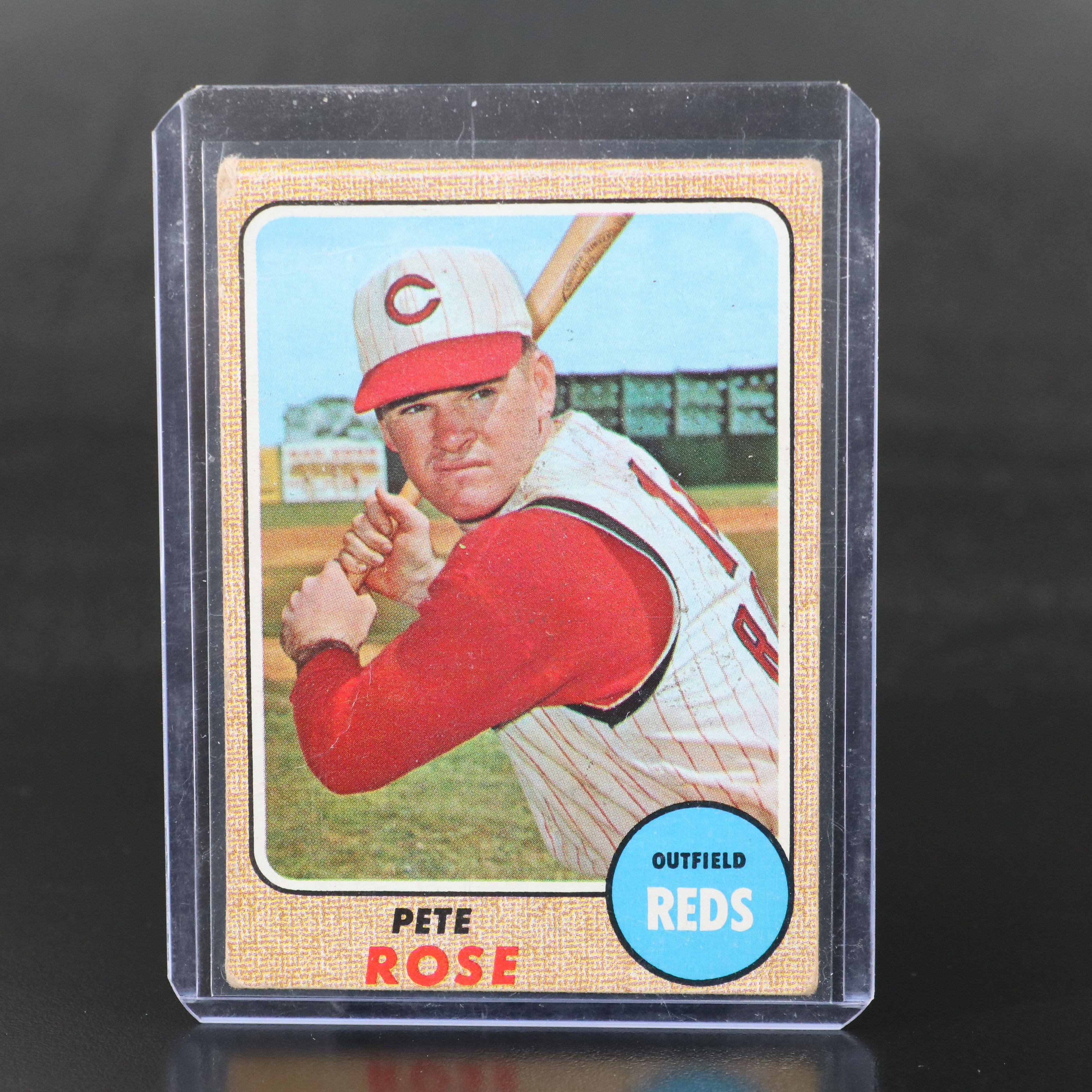 1968 Topps Pete Rose Cincinnati Reds Baseball Card