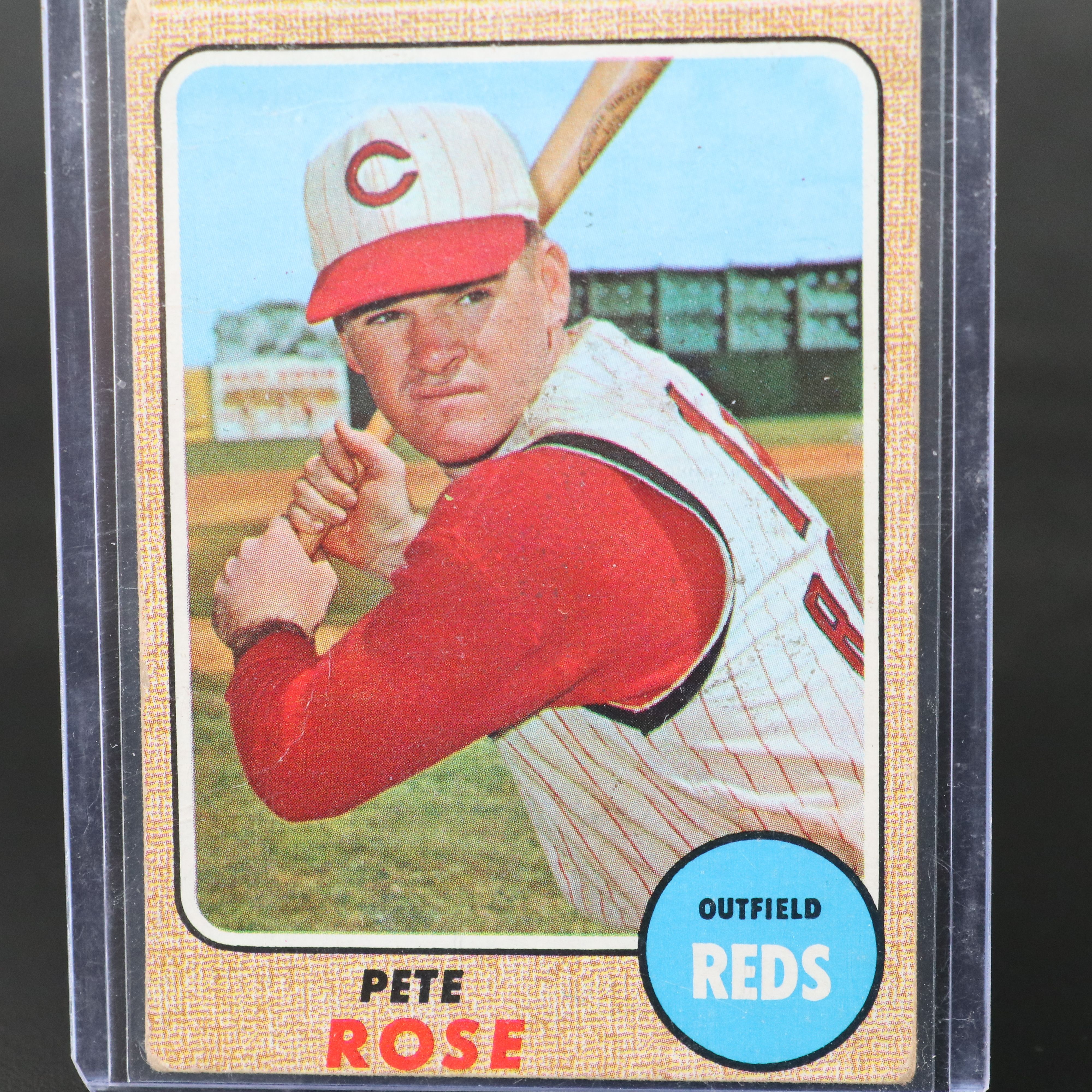 1968 Topps Pete Rose Cincinnati Reds Baseball Card