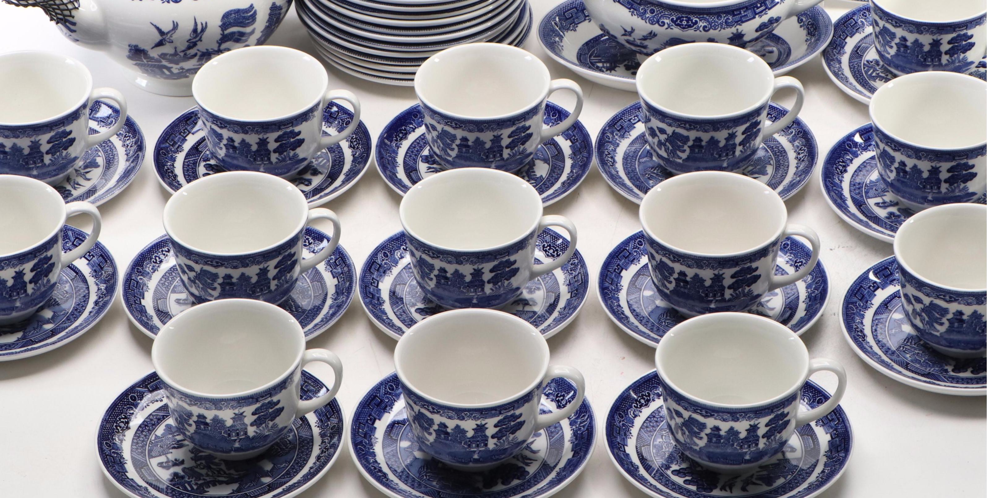 Johnson Bros. "Willow" Ceramic Dinnerware