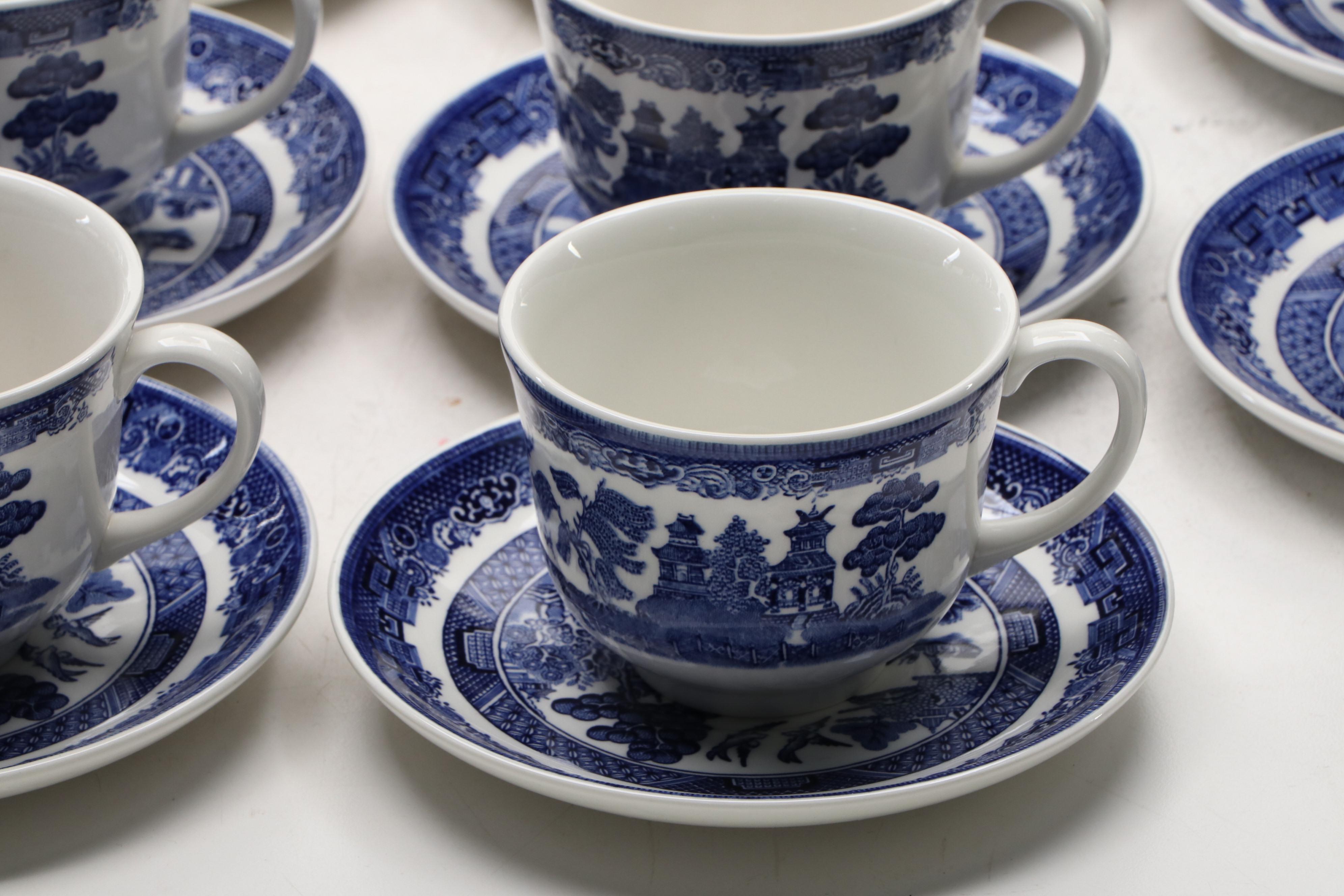 Johnson Bros. "Willow" Ceramic Dinnerware