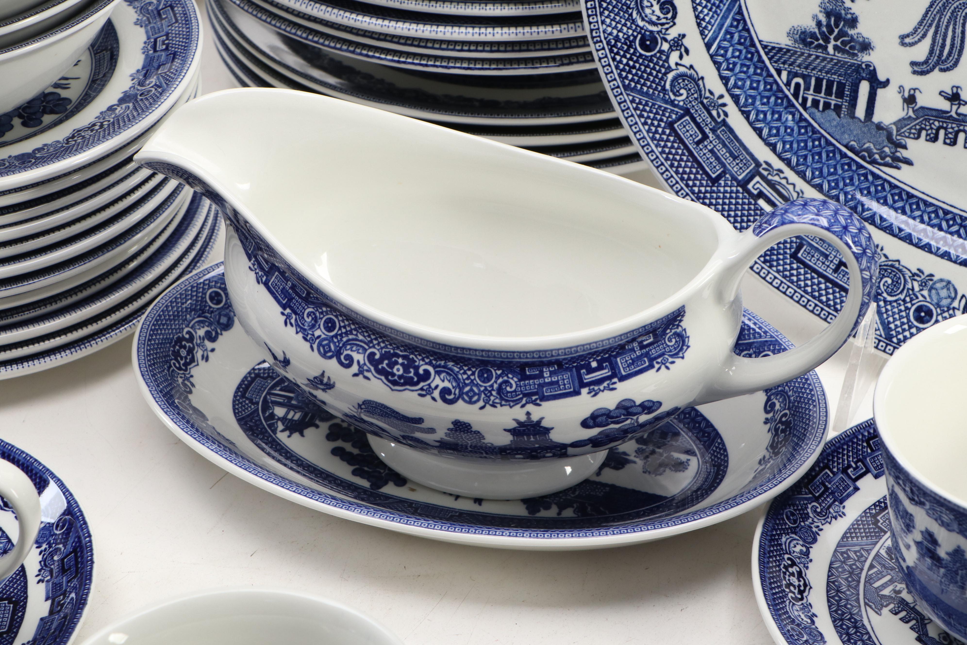 Johnson Bros. "Willow" Ceramic Dinnerware