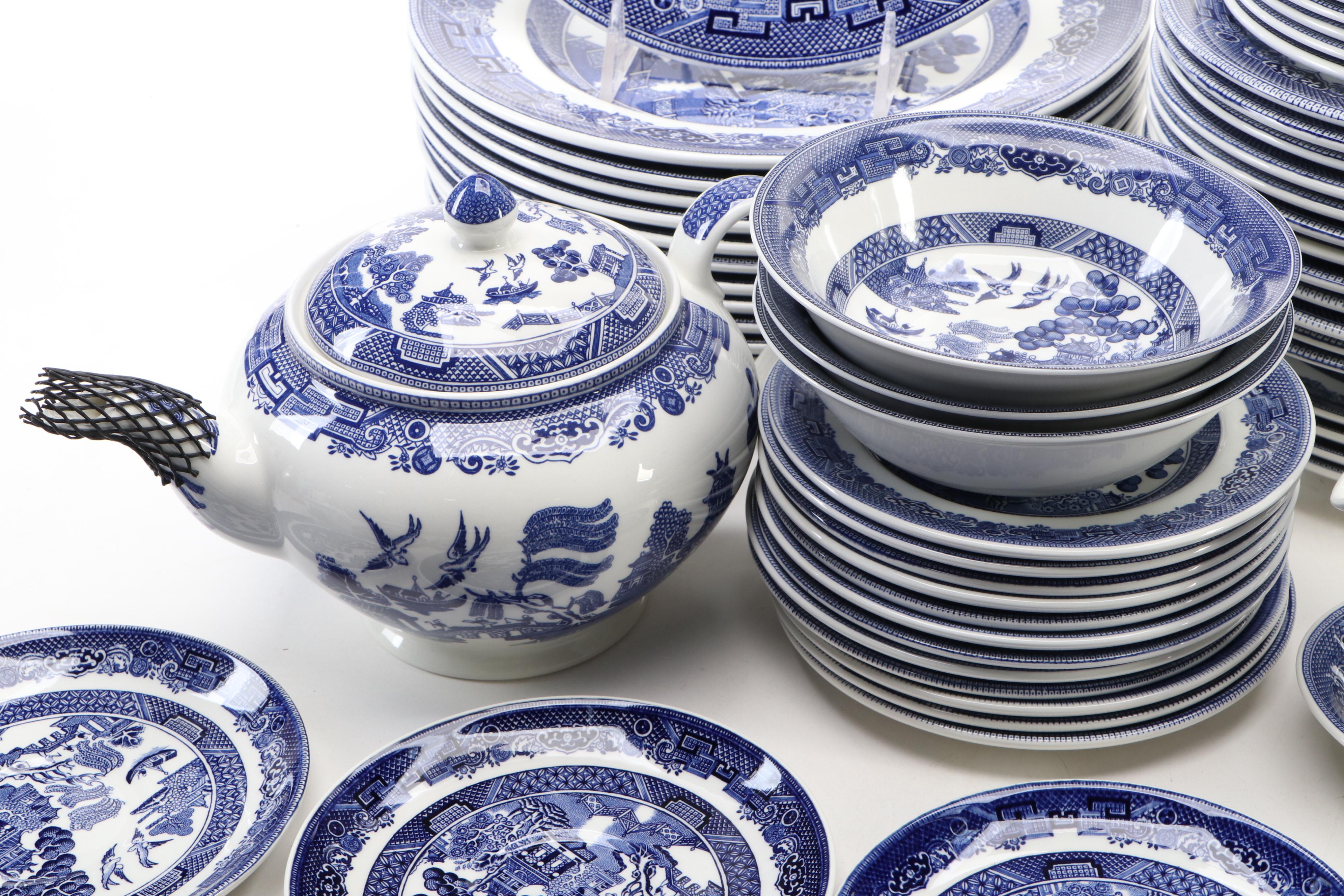 Johnson Bros. "Willow" Ceramic Dinnerware