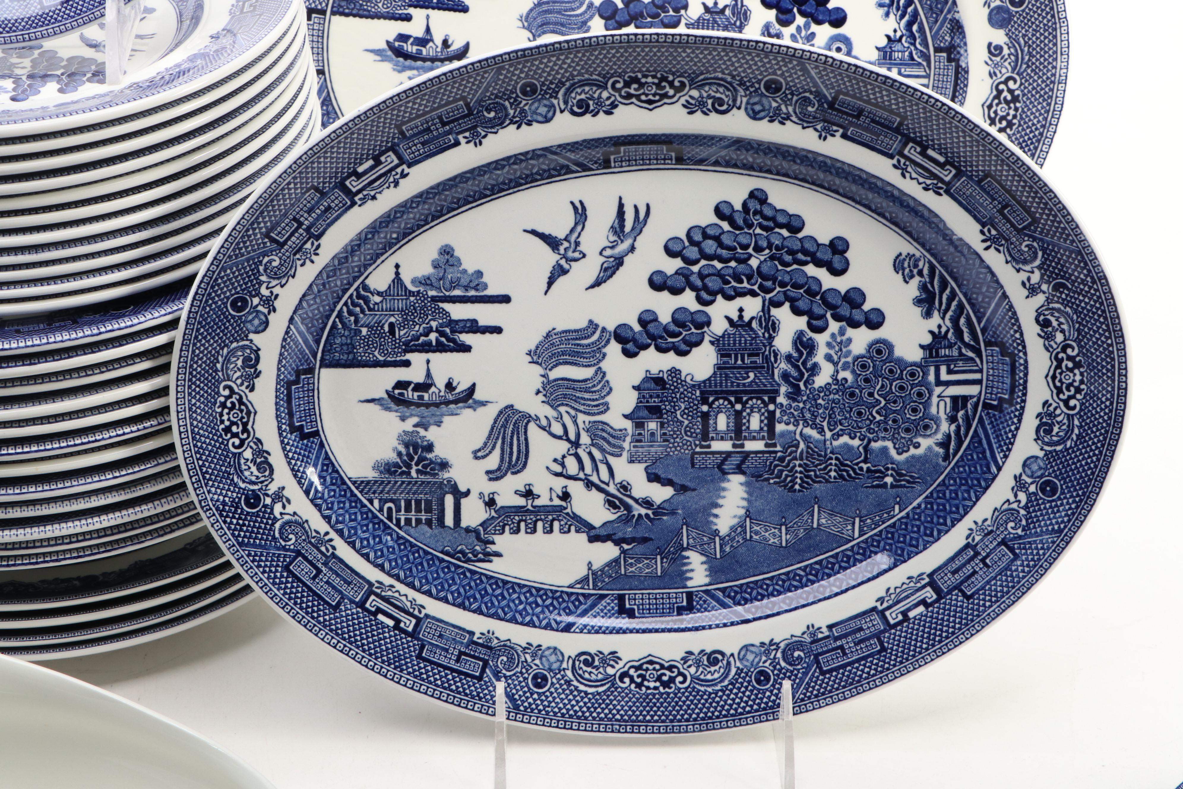 Johnson Bros. "Willow" Ceramic Dinnerware