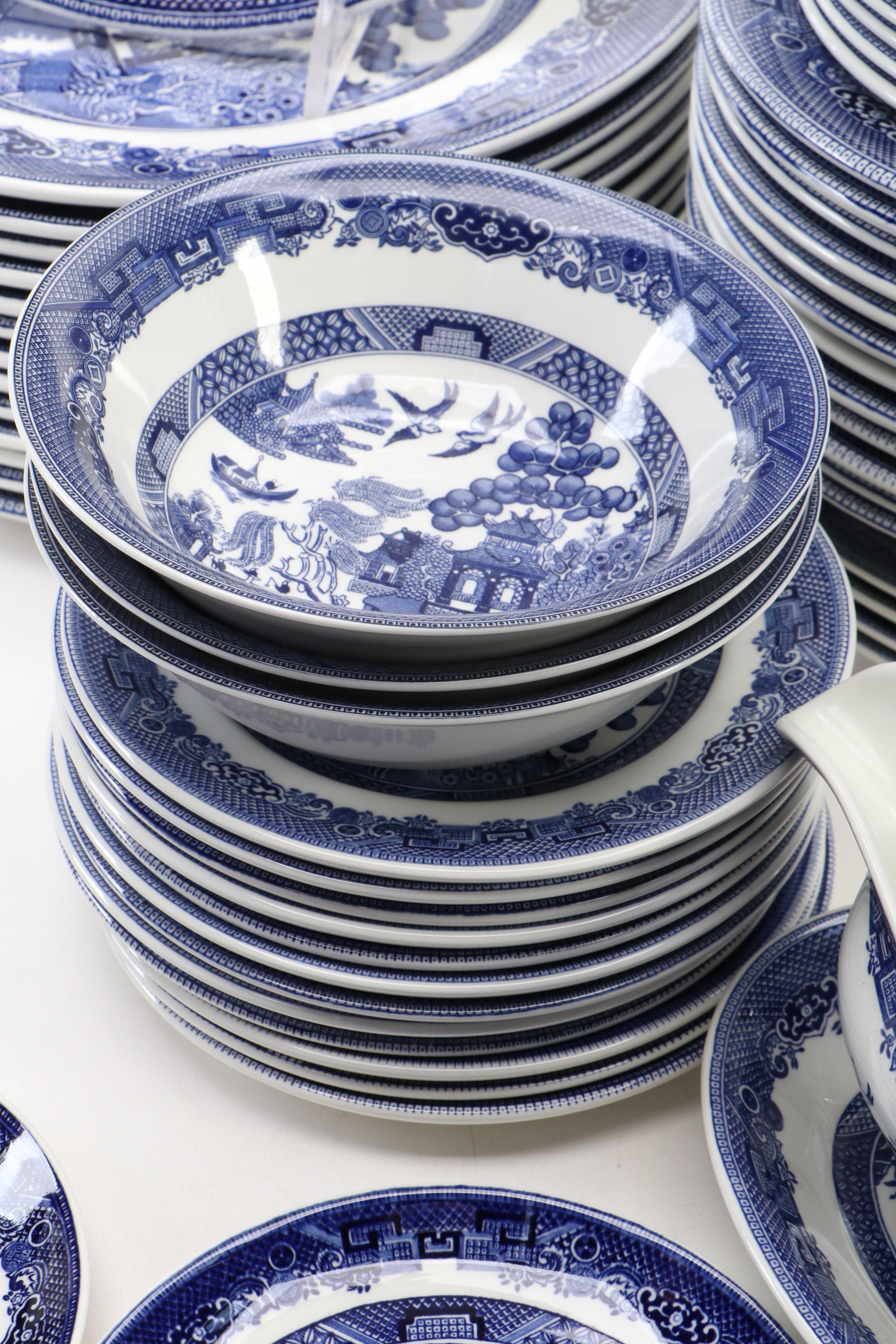 Johnson Bros. "Willow" Ceramic Dinnerware