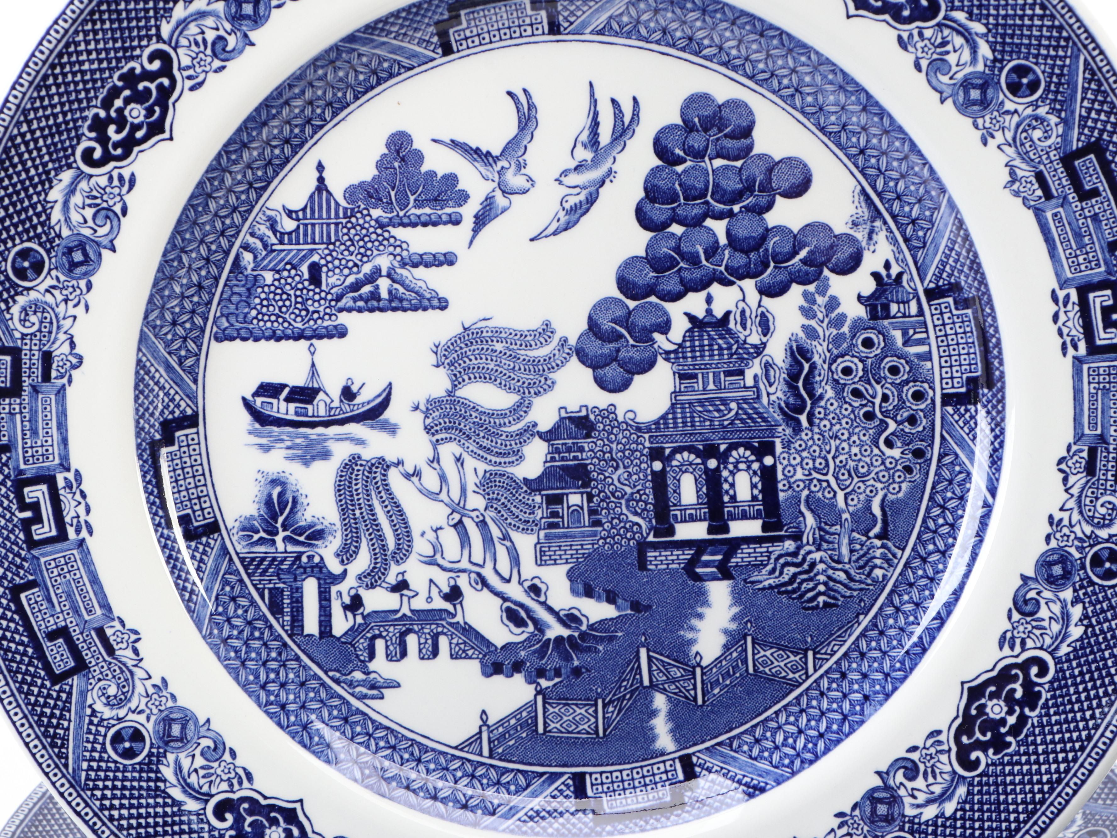 Johnson Bros. "Willow" Ceramic Dinnerware