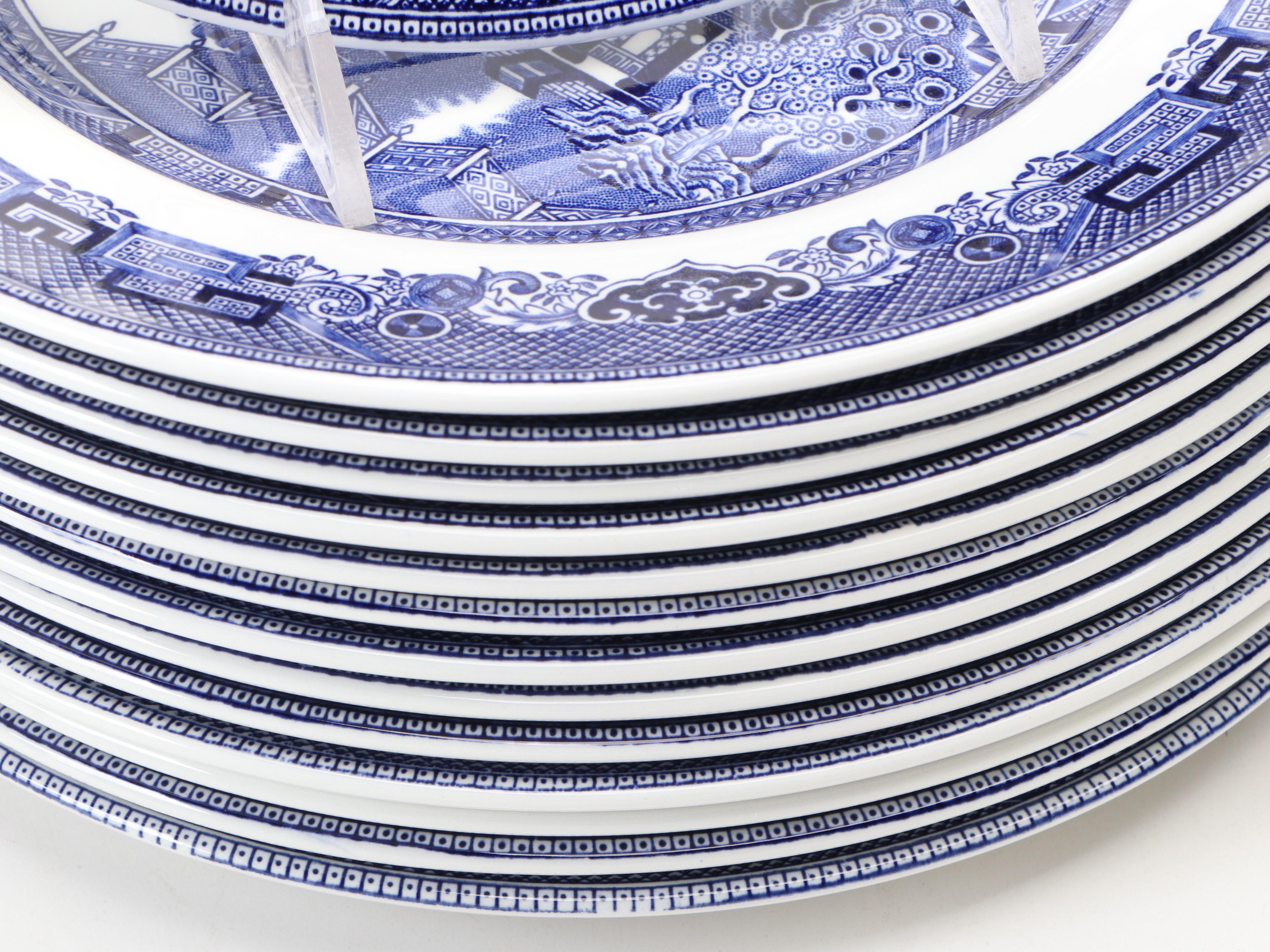 Johnson Bros. "Willow" Ceramic Dinnerware