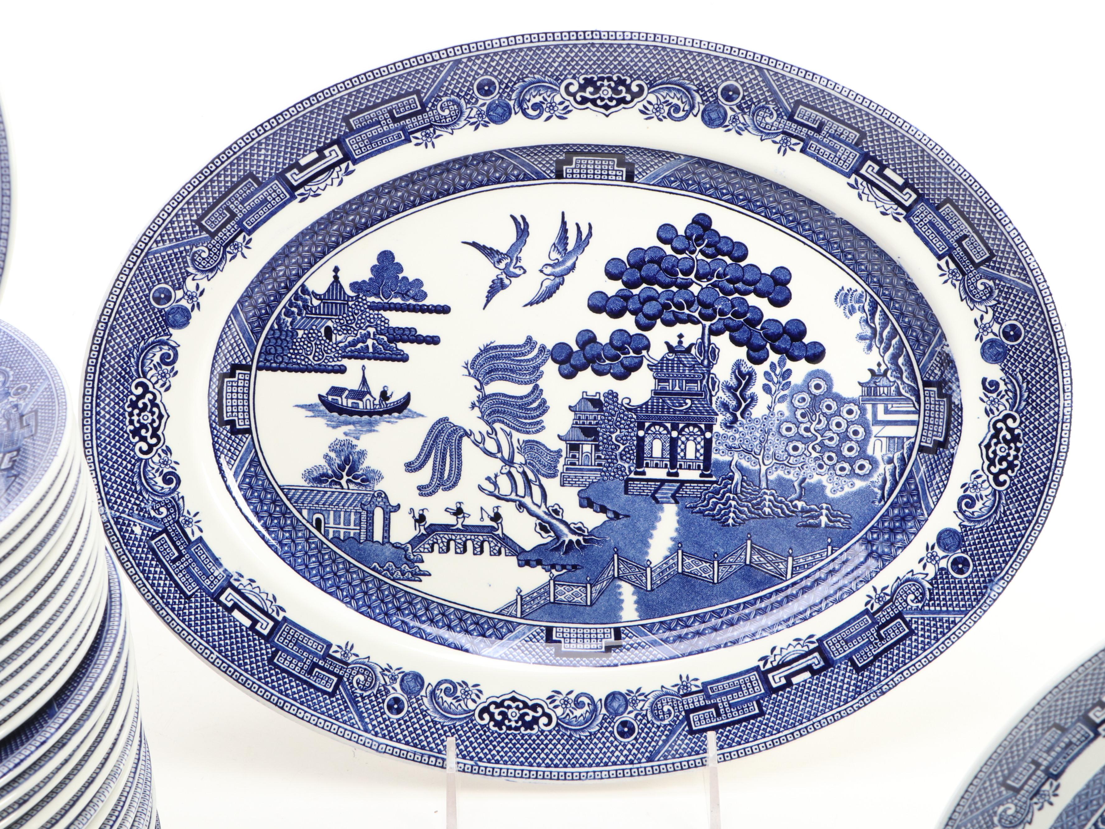 Johnson Bros. "Willow" Ceramic Dinnerware