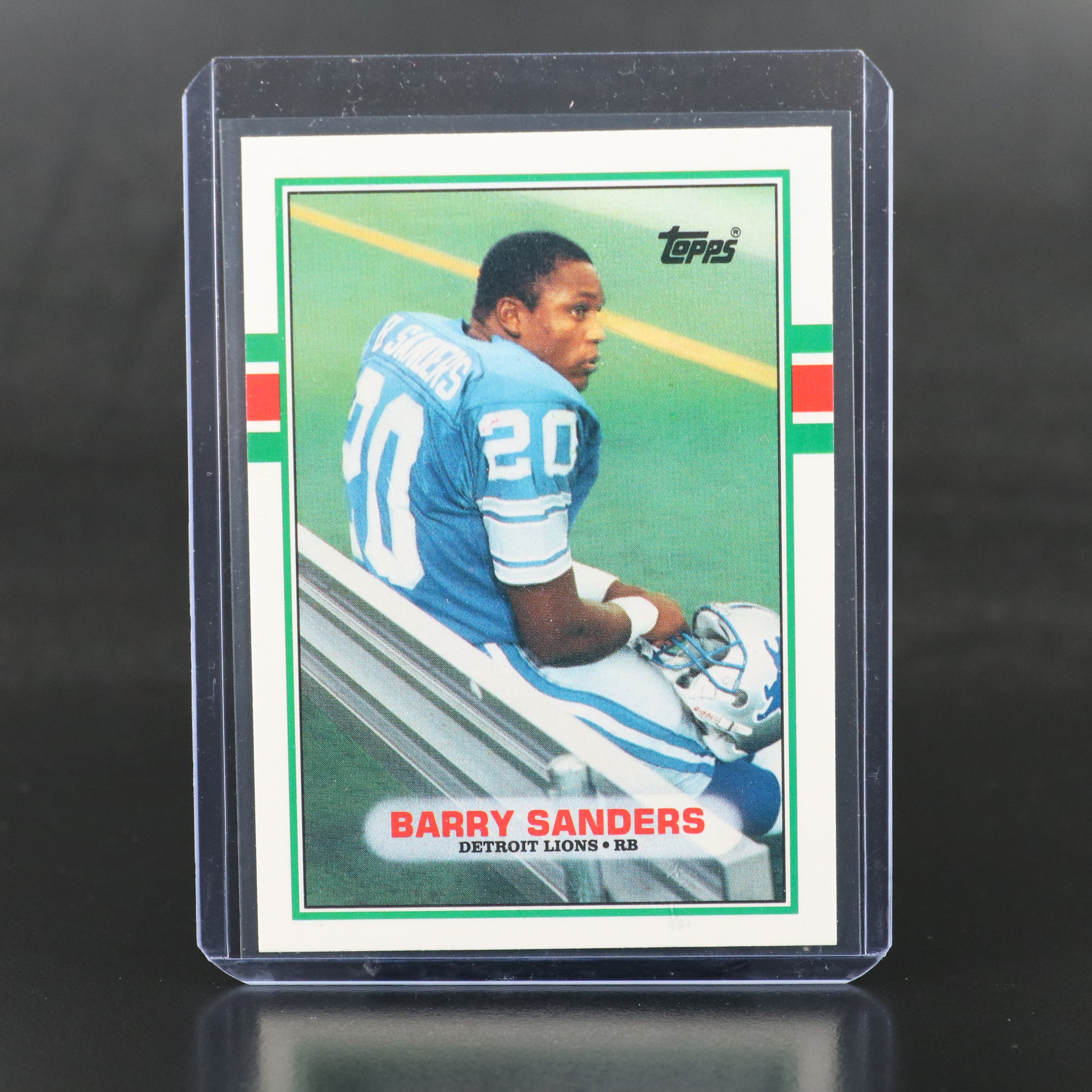 1989 Topps Traded Barry Sanders Detroit Lions Rookie Football Card