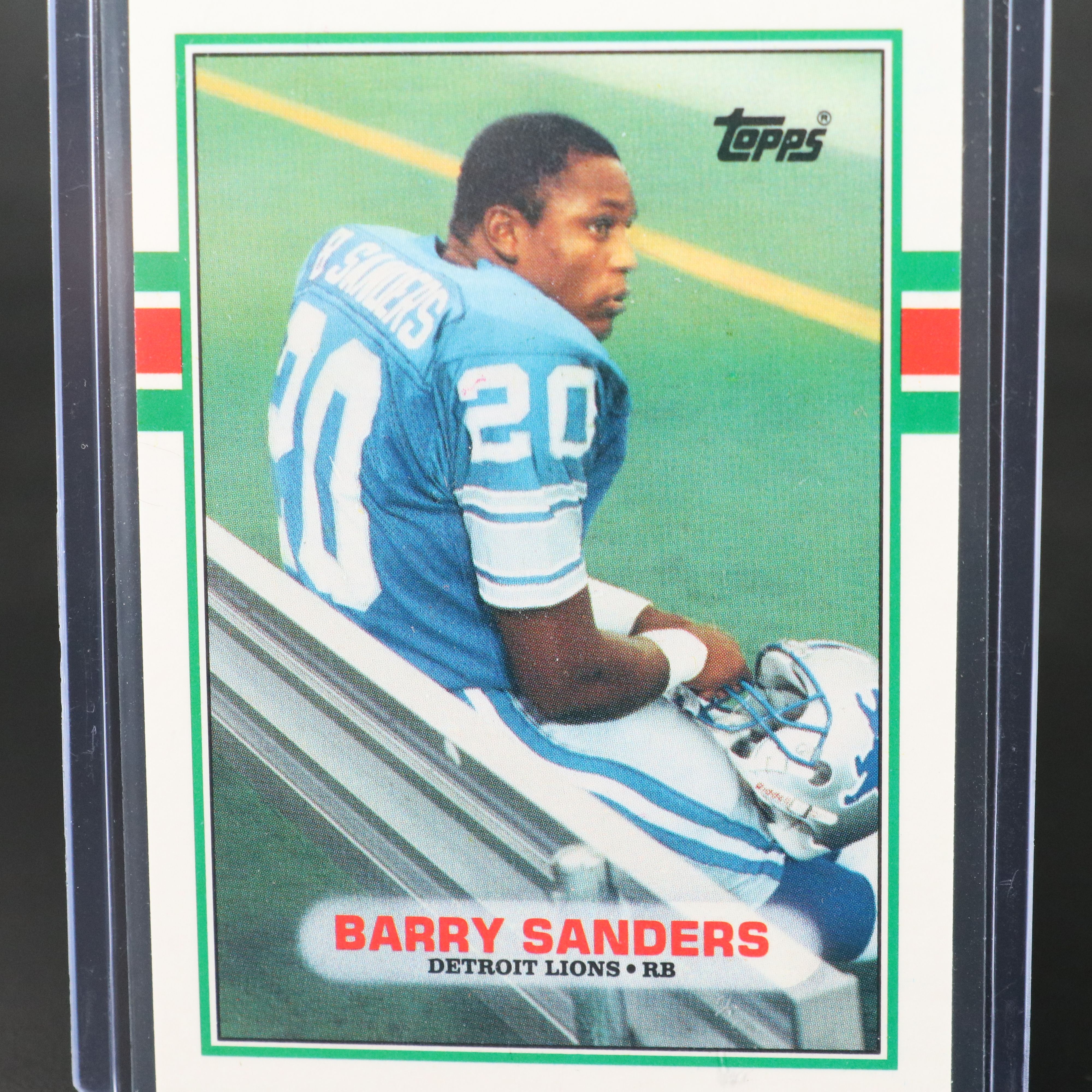 1989 Topps Traded Barry Sanders Detroit Lions Rookie Football Card