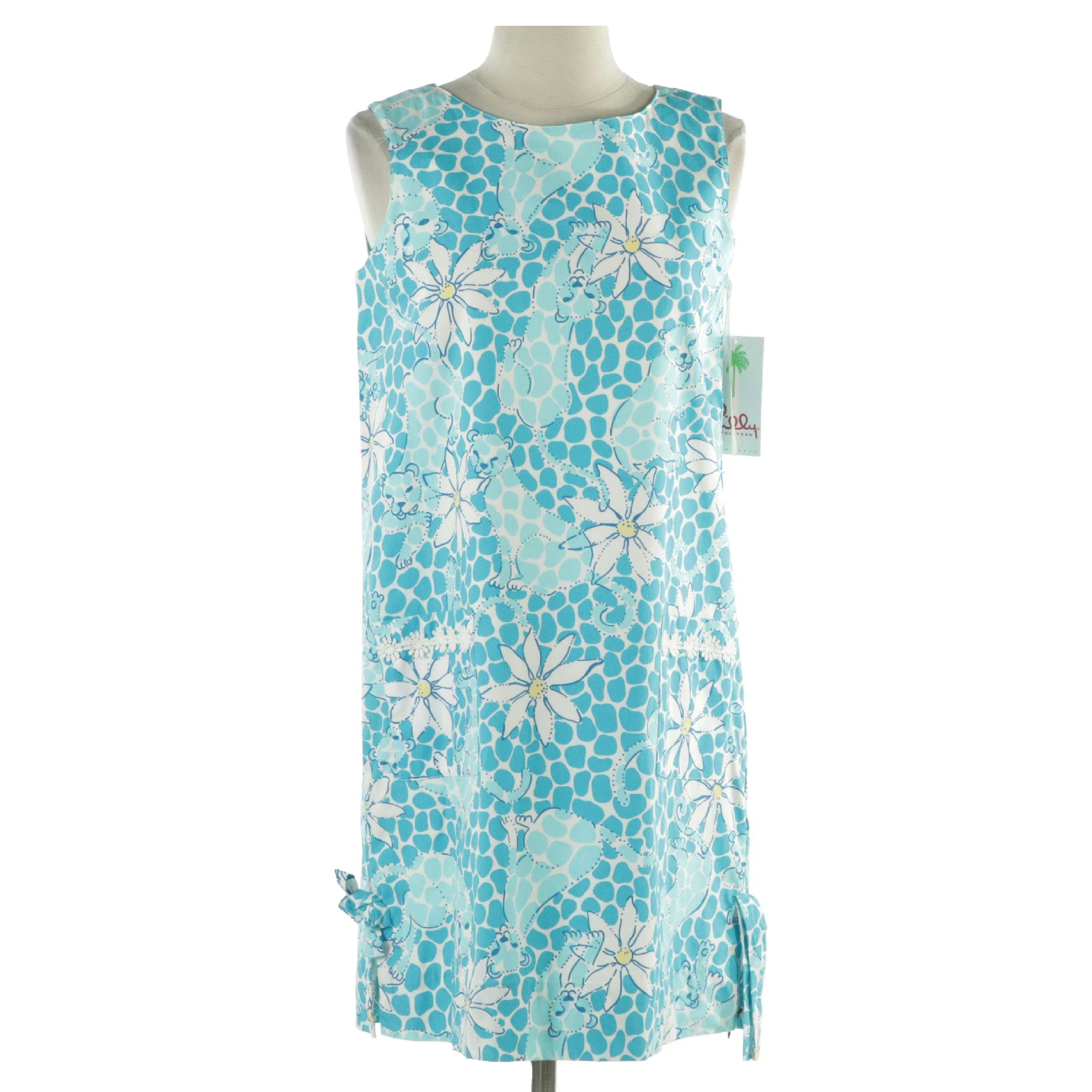 Lilly Pulitzer Printed Cotton Sleeveless Dress with Tag