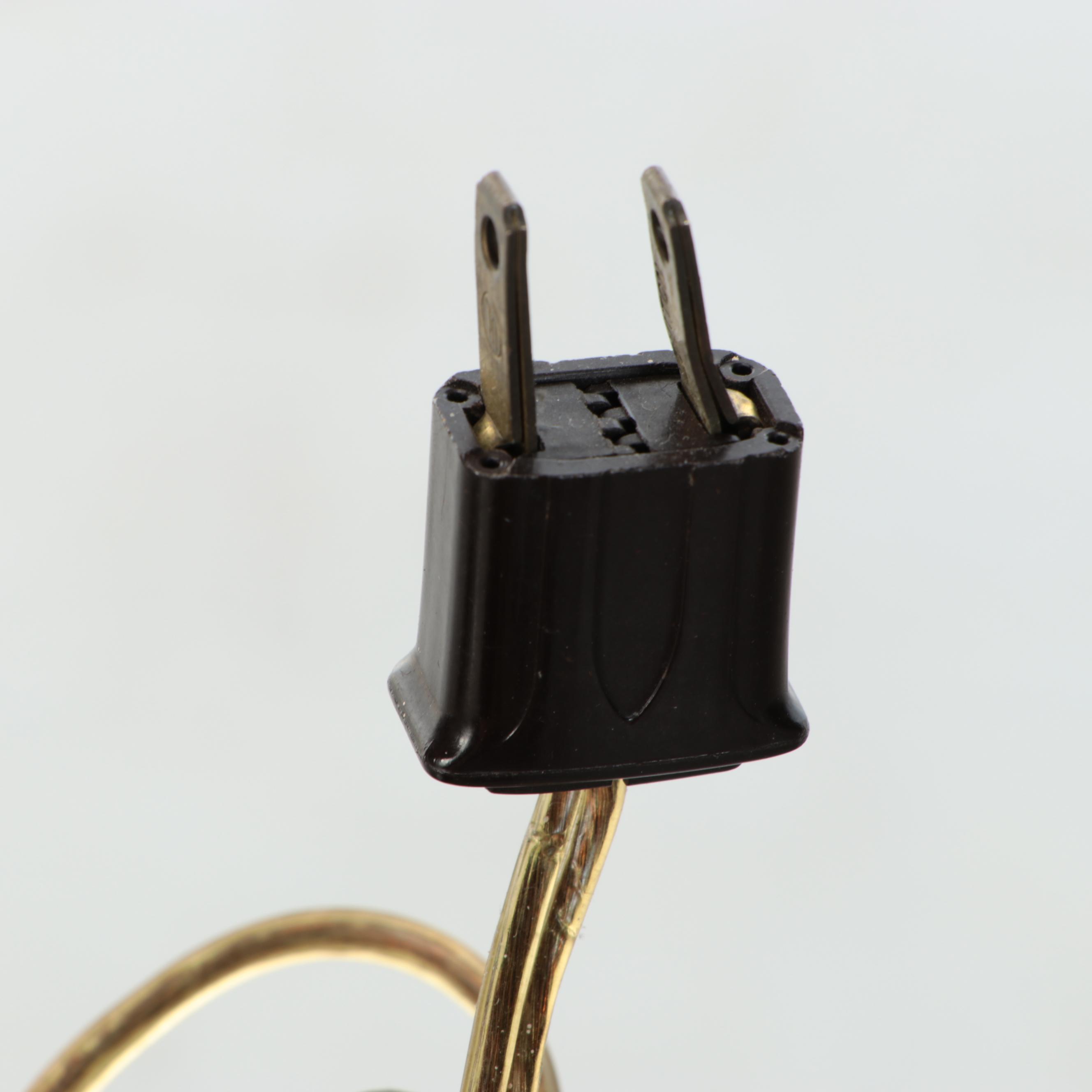 Victorian Style Brass Floor Lamp with Glass Chimney