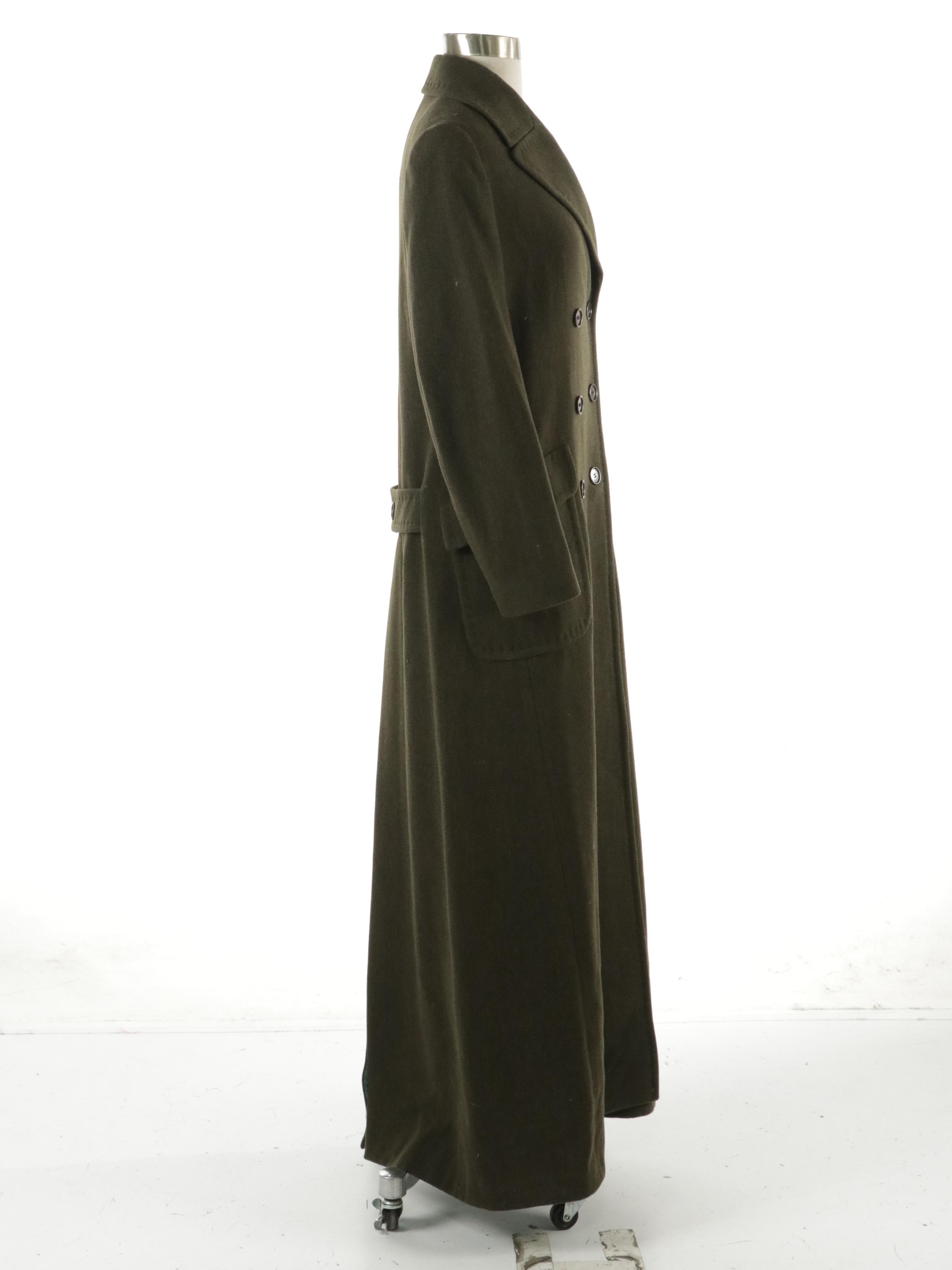 Paul Smith Wool Double-Breasted Long Overcoat