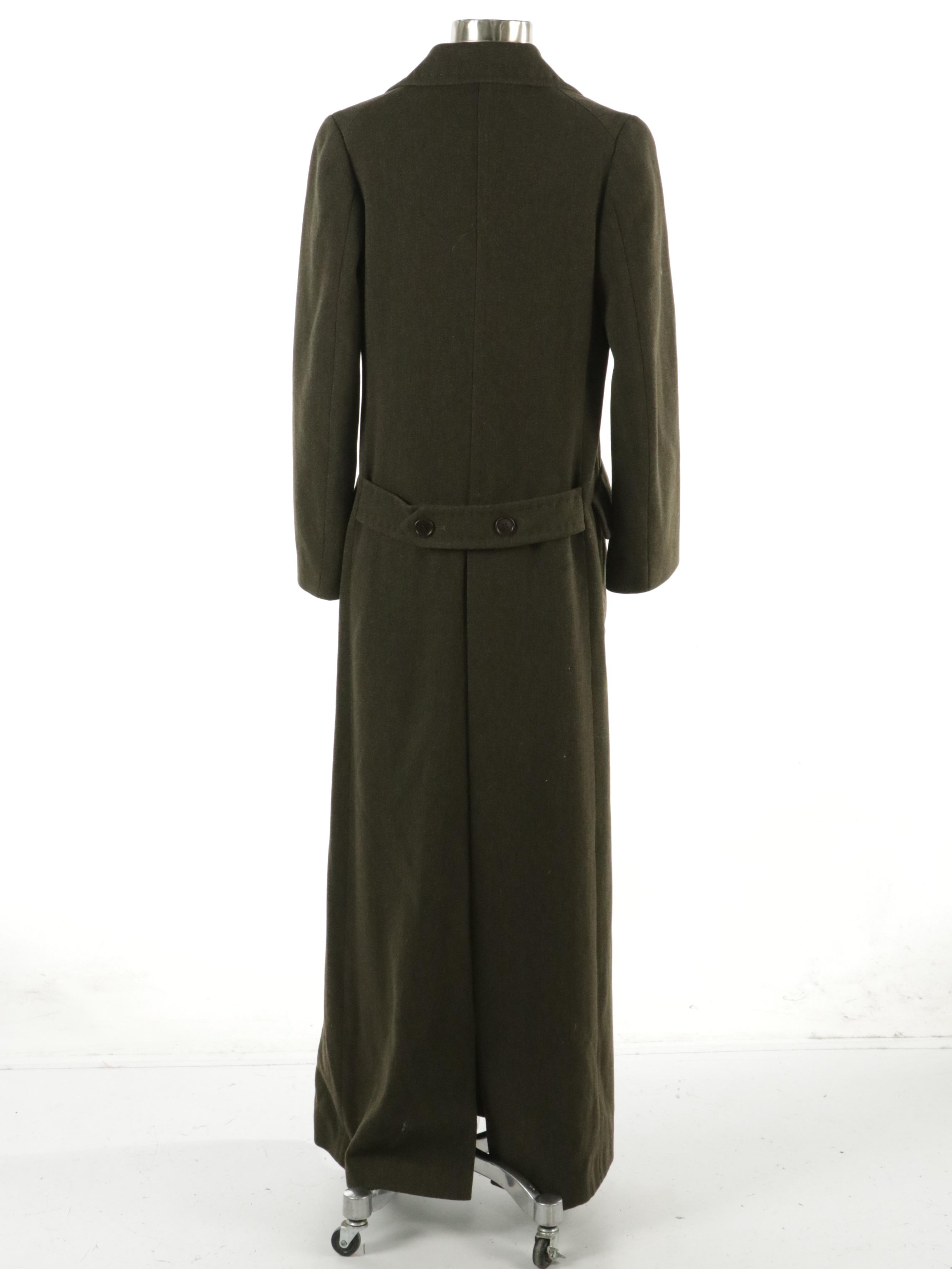 Paul Smith Wool Double-Breasted Long Overcoat