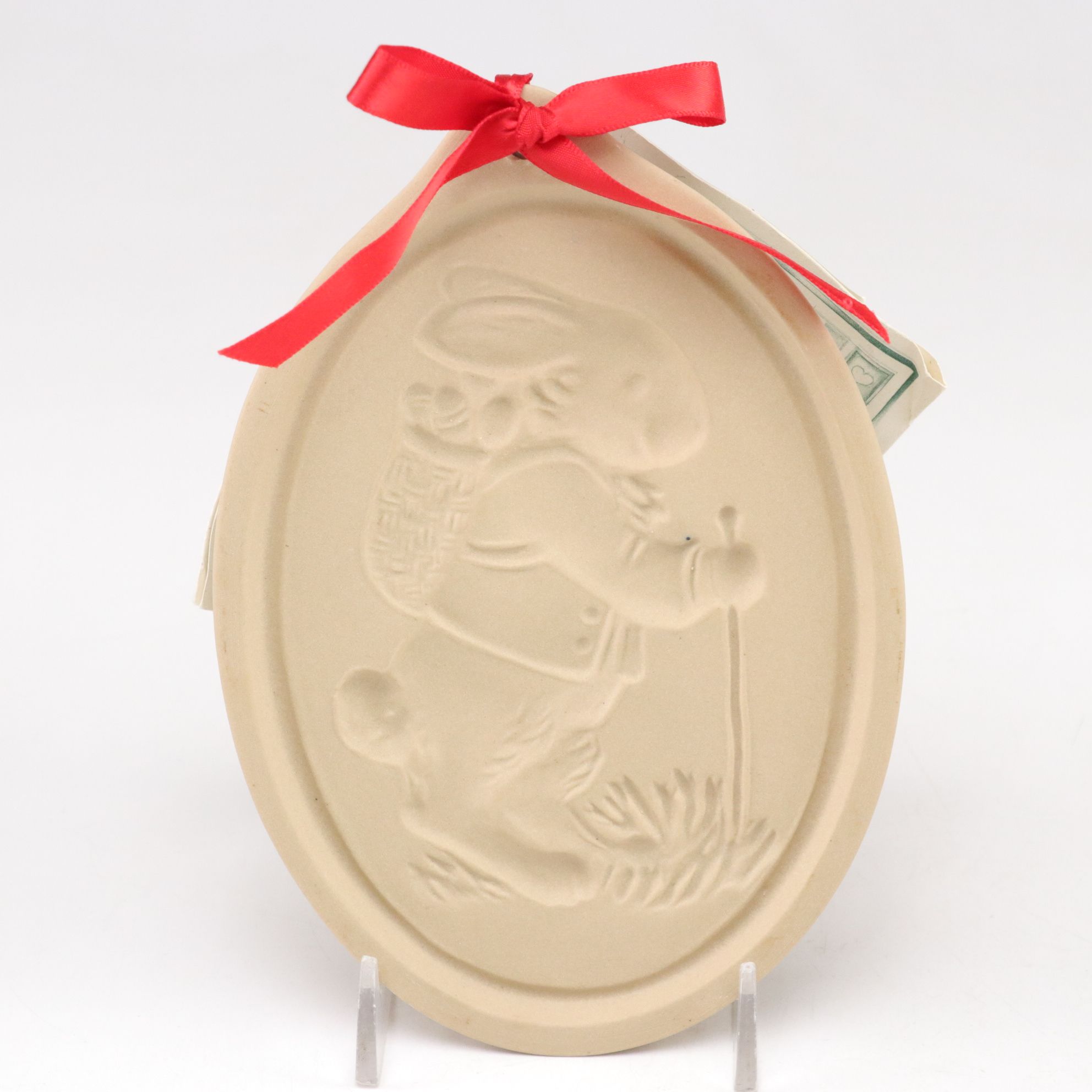 Wooden Jumping Jack Pull String "Easter Bunny" with Cookie Mold and Other Decor