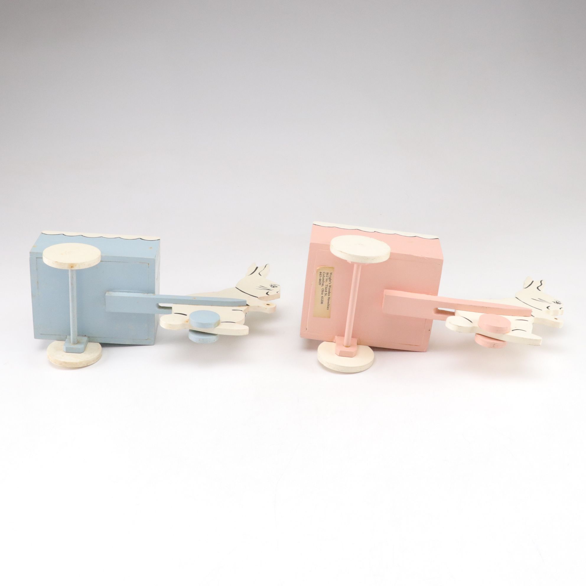 Wooden Jumping Jack Pull String "Easter Bunny" with Cookie Mold and Other Decor