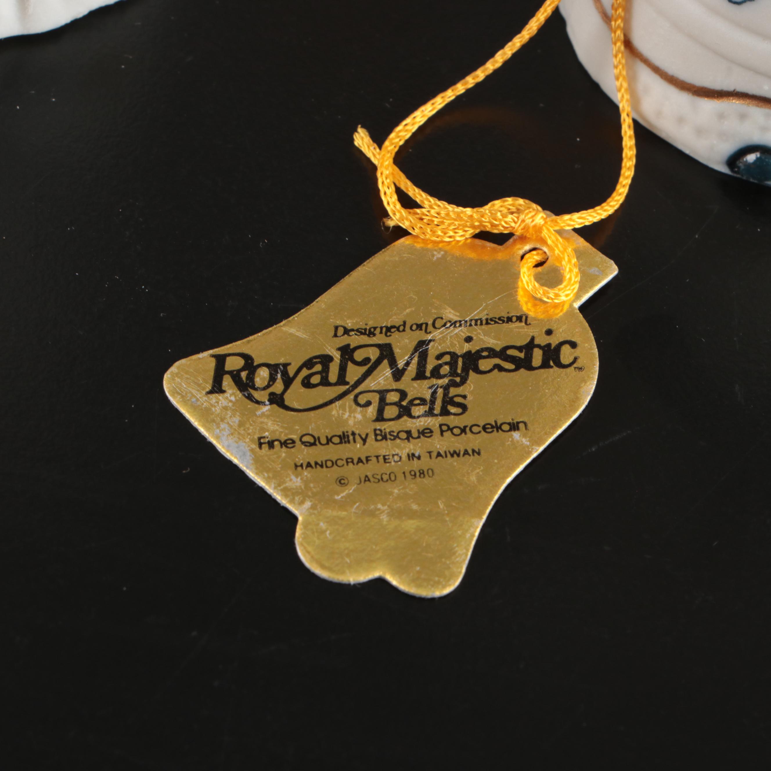 Royal Majestic Figural Bisque Bells, 1980