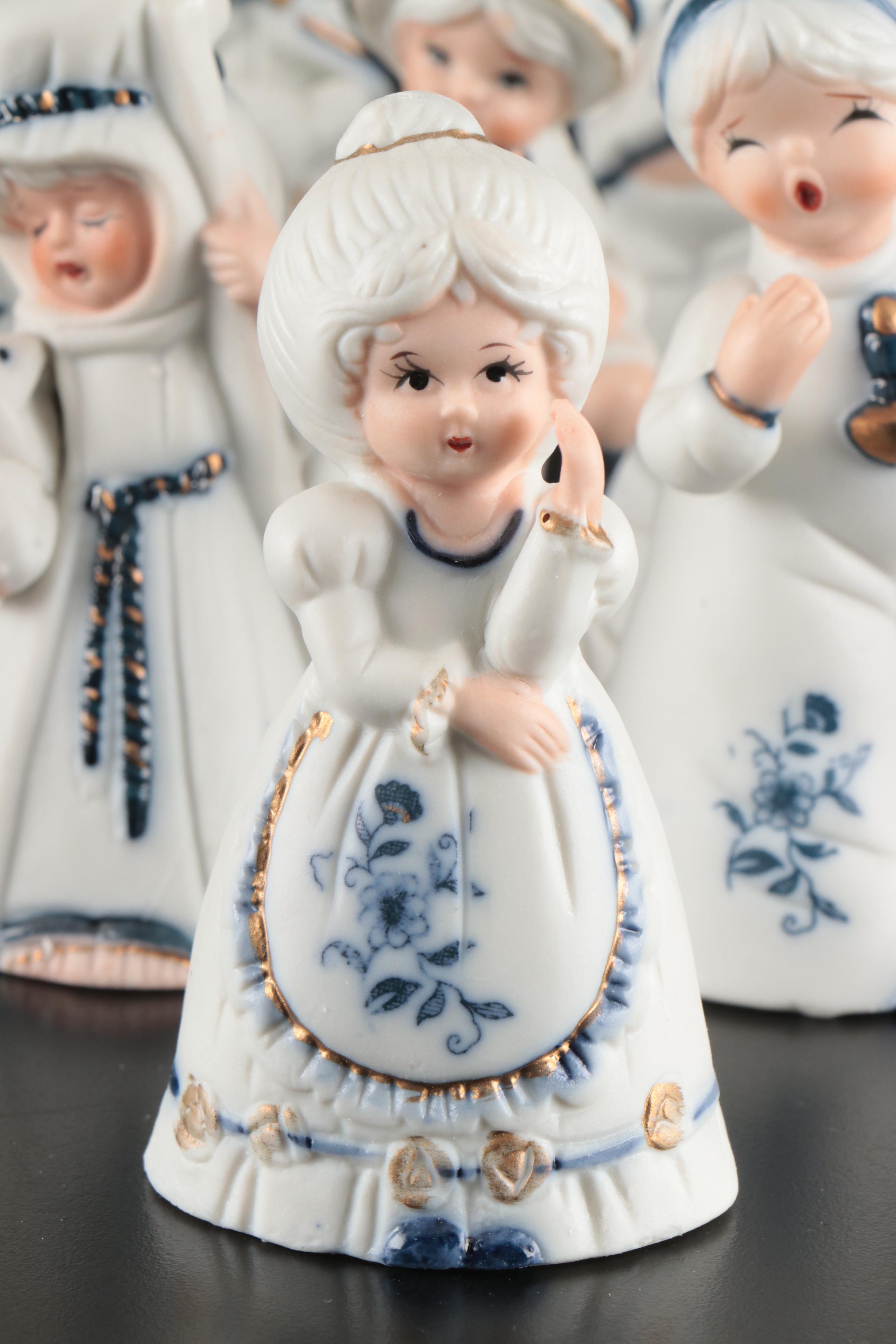 Royal Majestic Figural Bisque Bells, 1980