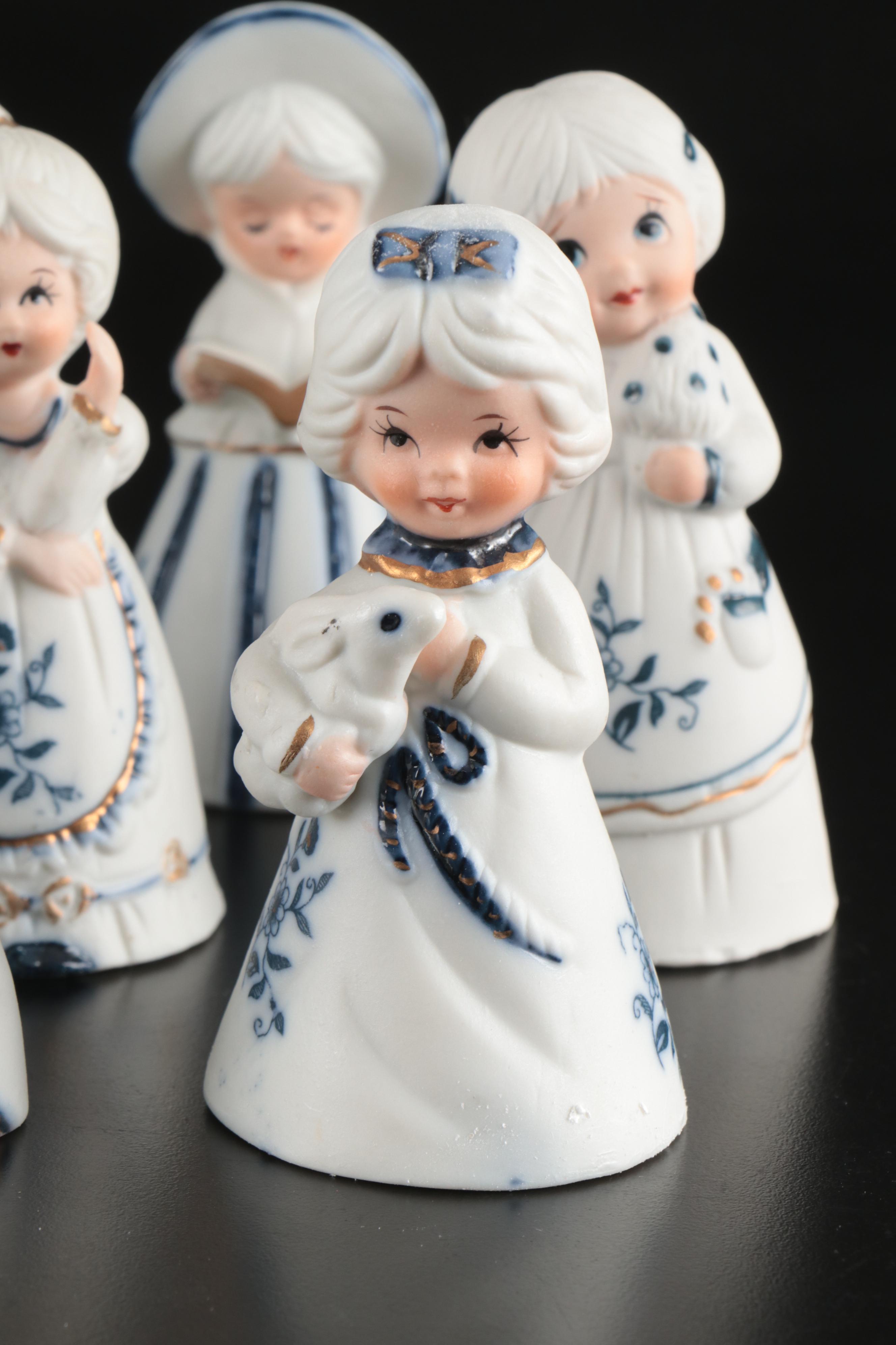 Royal Majestic Figural Bisque Bells, 1980
