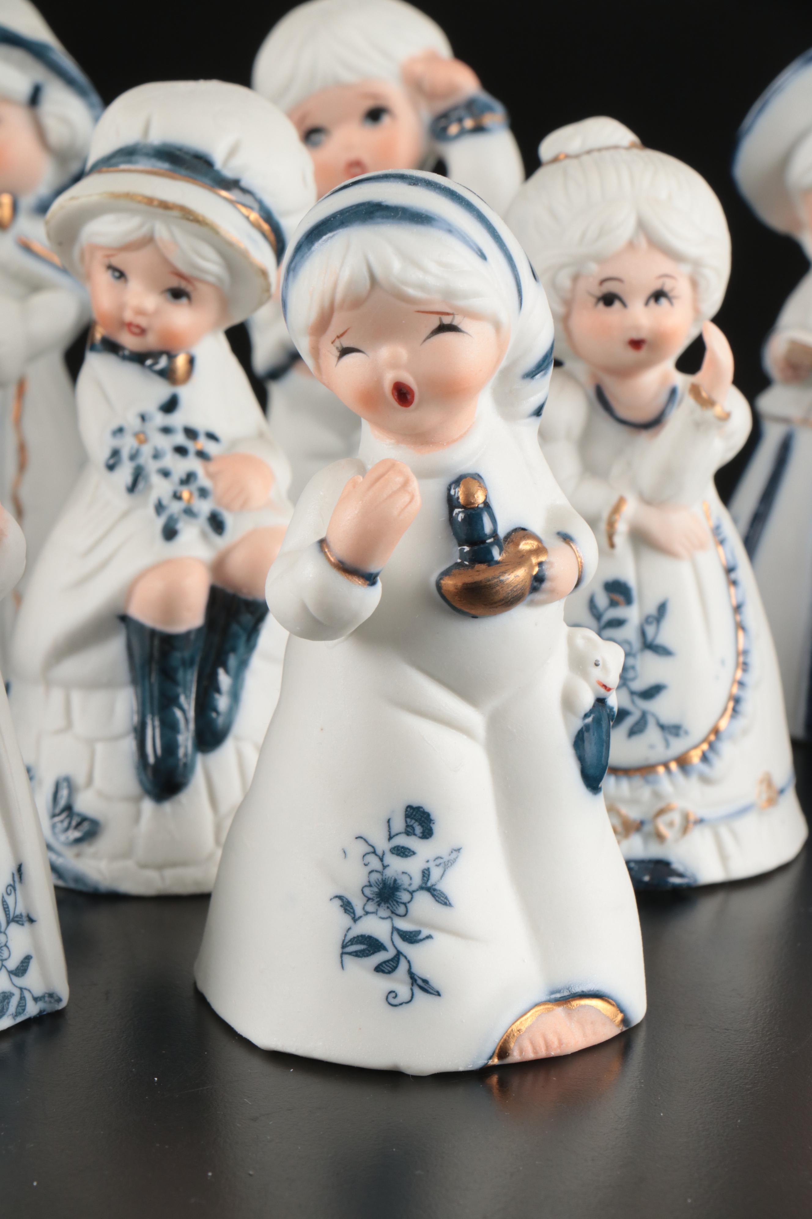 Royal Majestic Figural Bisque Bells, 1980