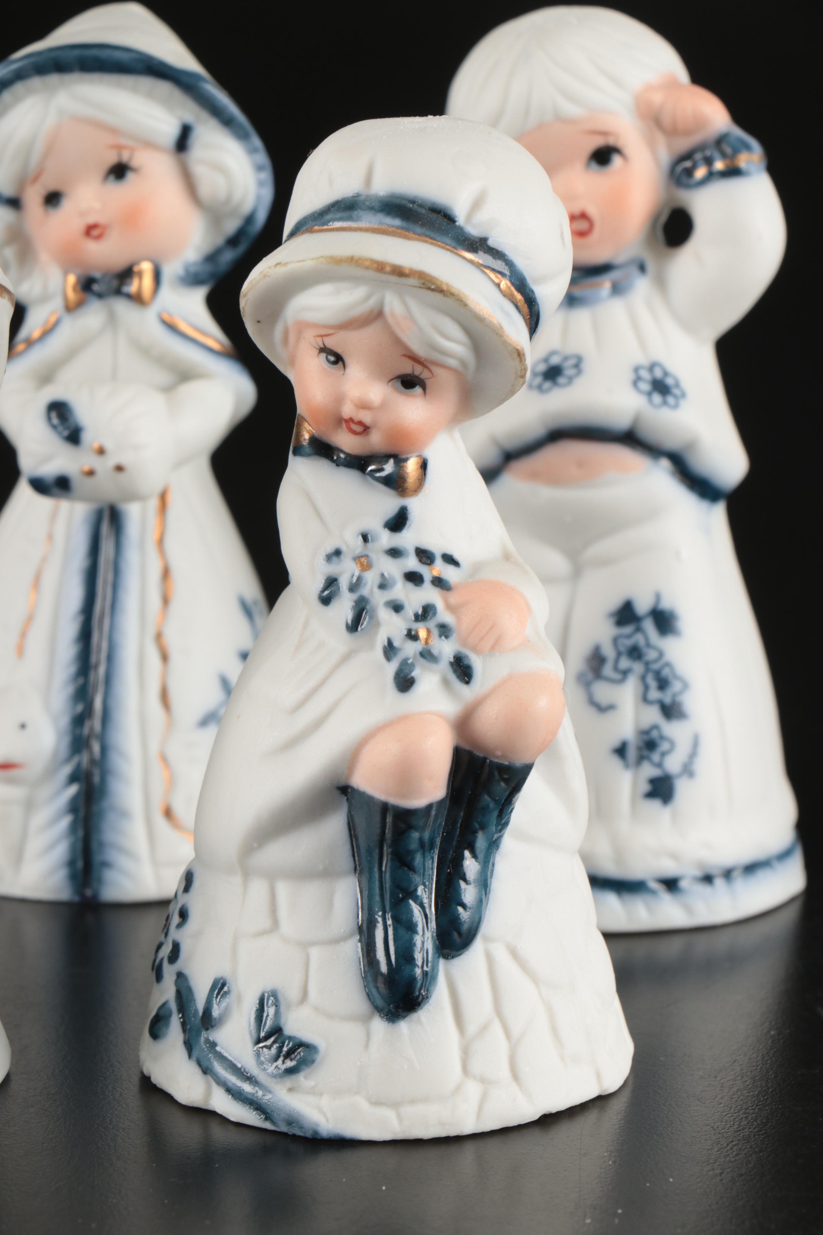 Royal Majestic Figural Bisque Bells, 1980