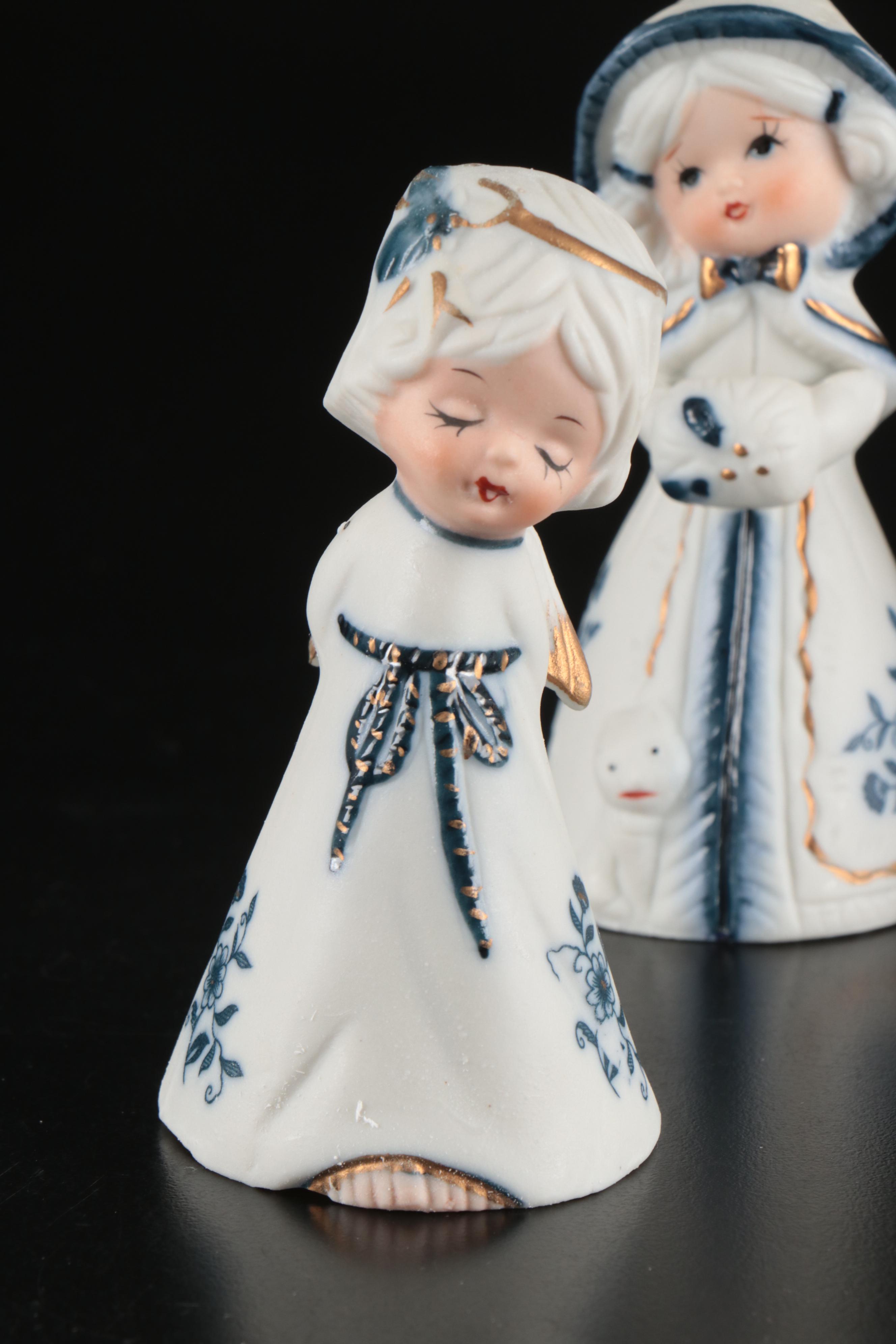 Royal Majestic Figural Bisque Bells, 1980