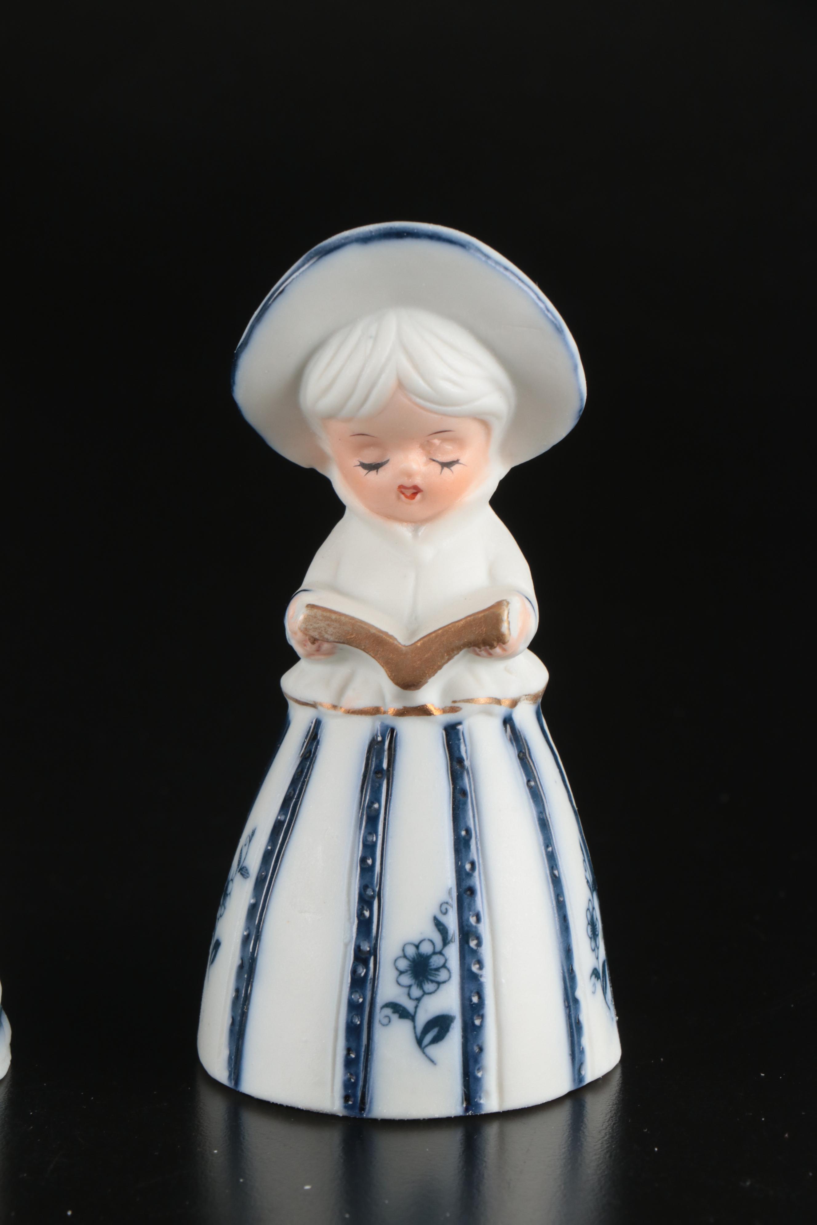 Royal Majestic Figural Bisque Bells, 1980