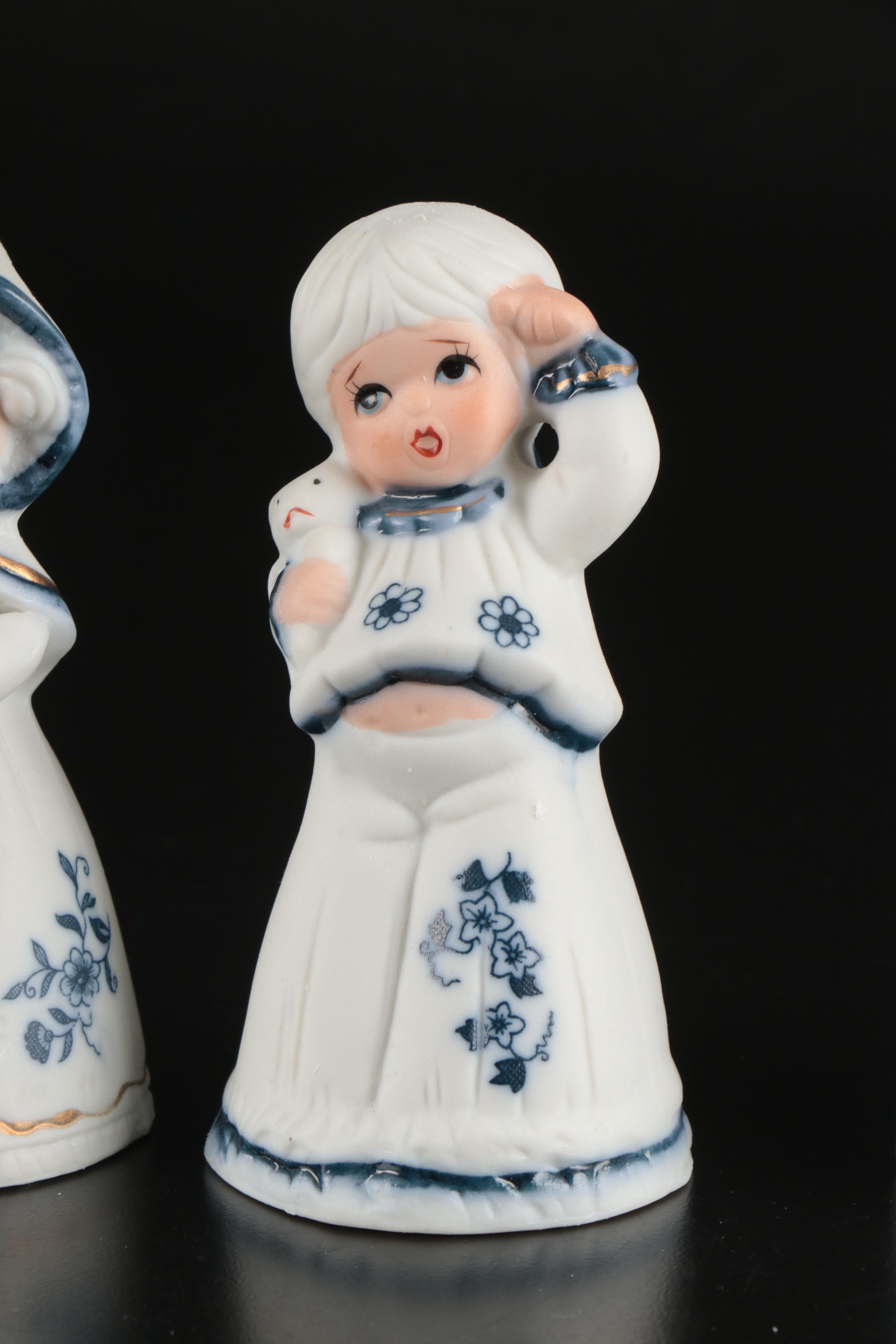 Royal Majestic Figural Bisque Bells, 1980