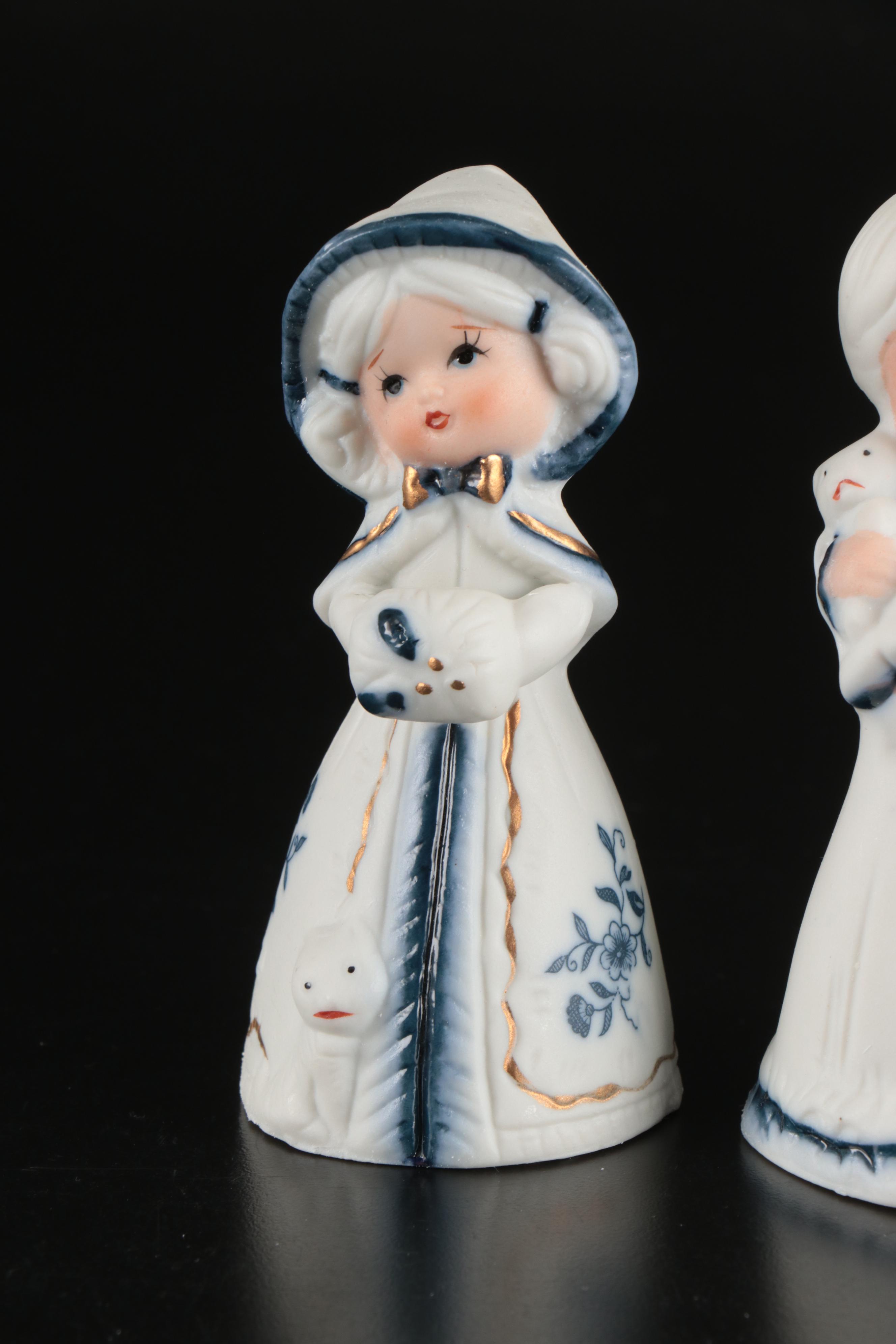 Royal Majestic Figural Bisque Bells, 1980