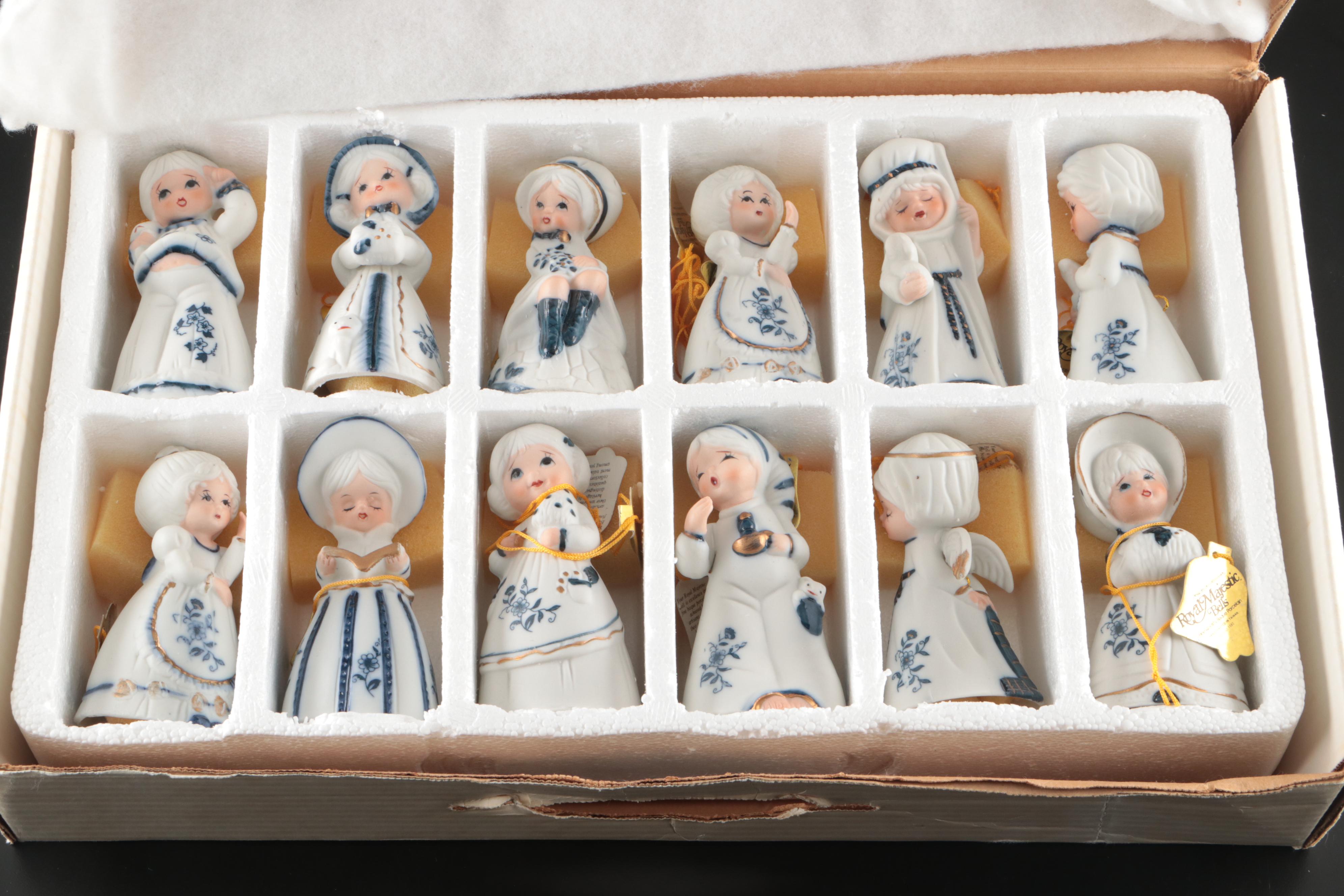 Royal Majestic Figural Bisque Bells, 1980