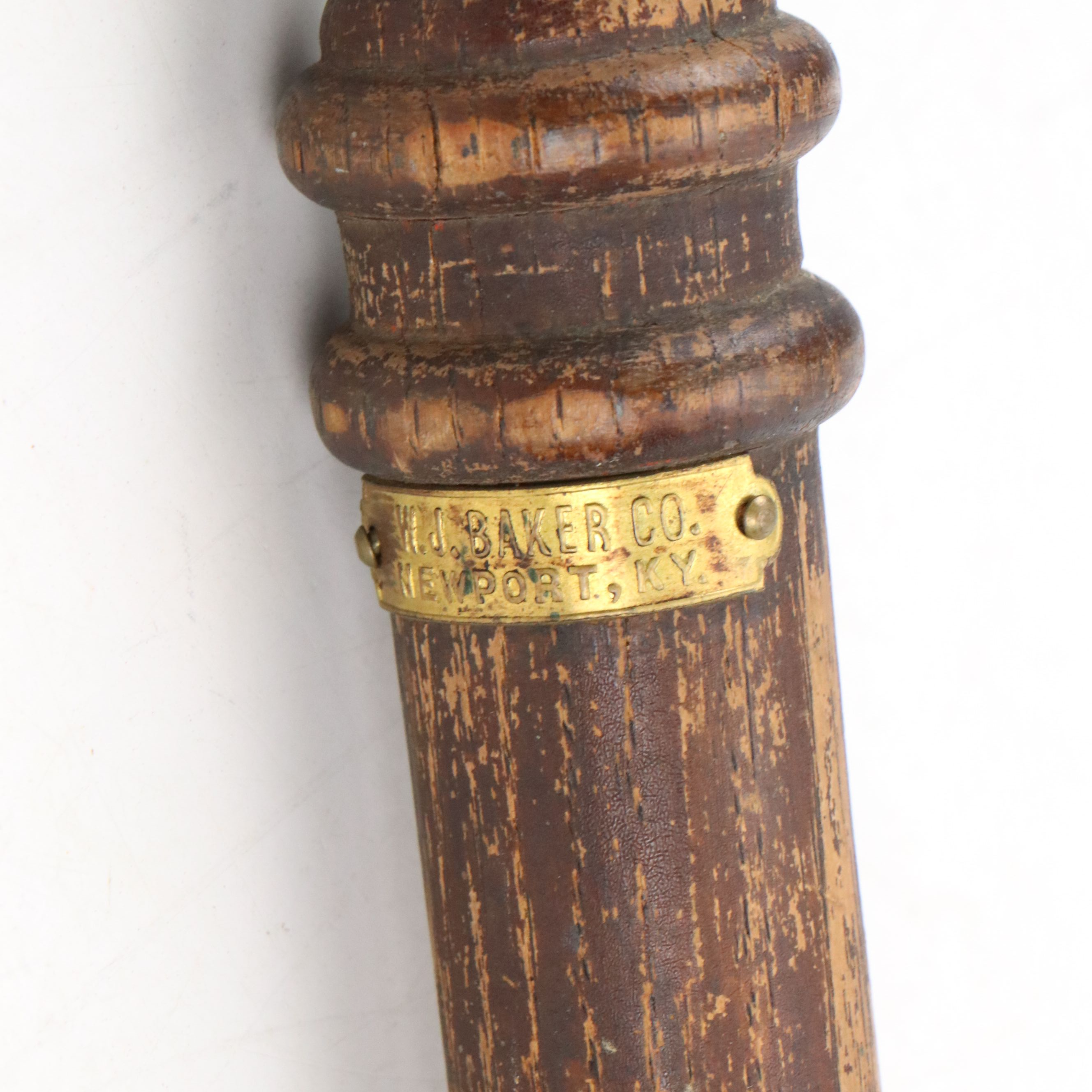 Newport Kentucky W.J. Baker Co. Wood Police Baton with Wood Bat and Club