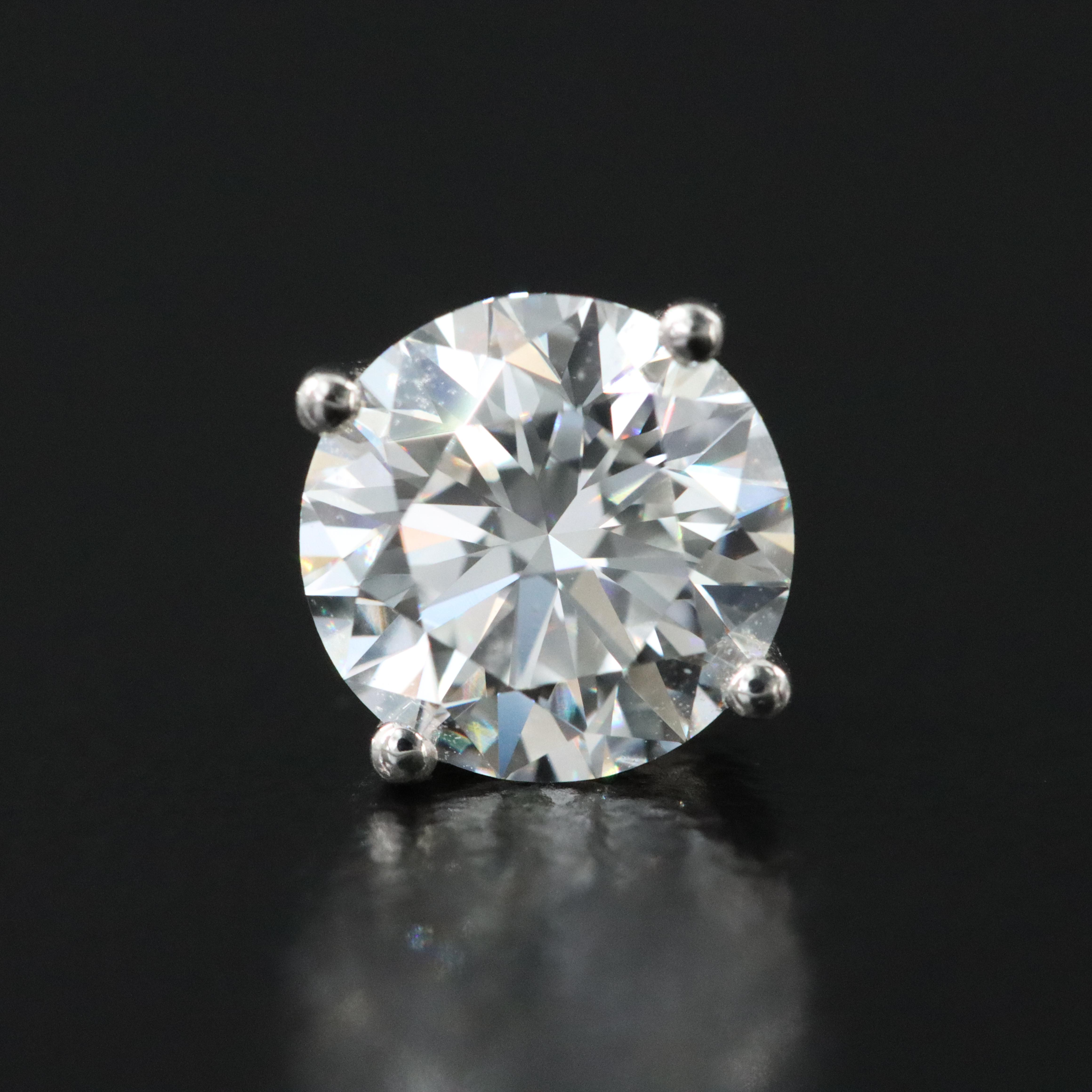 Platinum 2.16 CTW Lab Grown Diamond Stud Earrings with IGI Reports