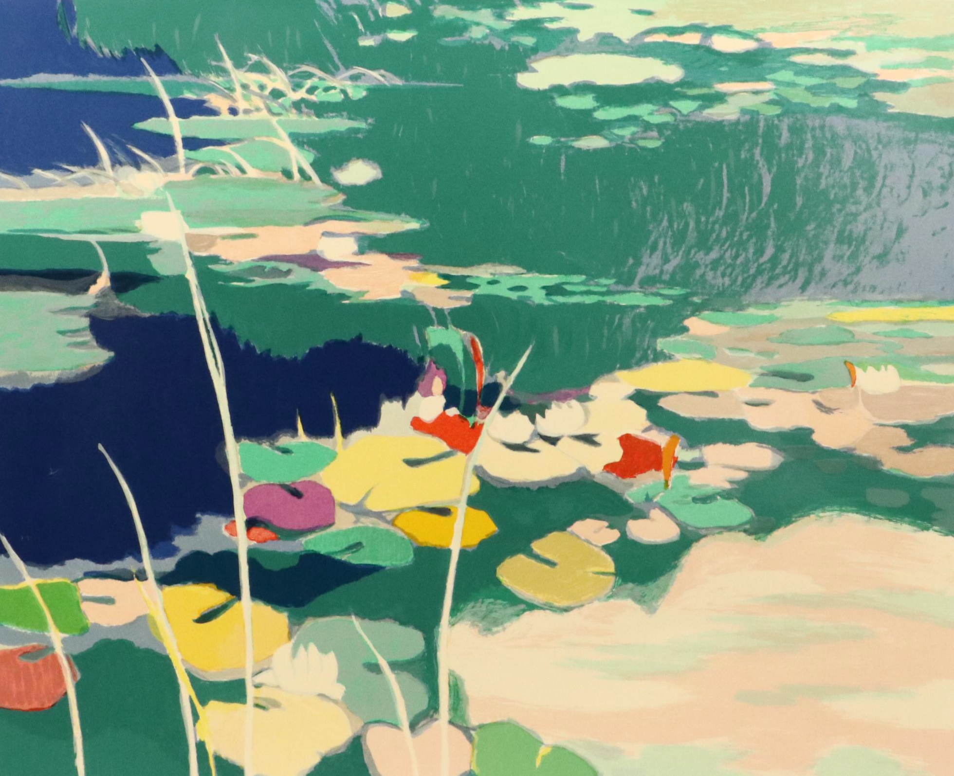 Tadashi Asoma Serigraph "Lilies Afloat"