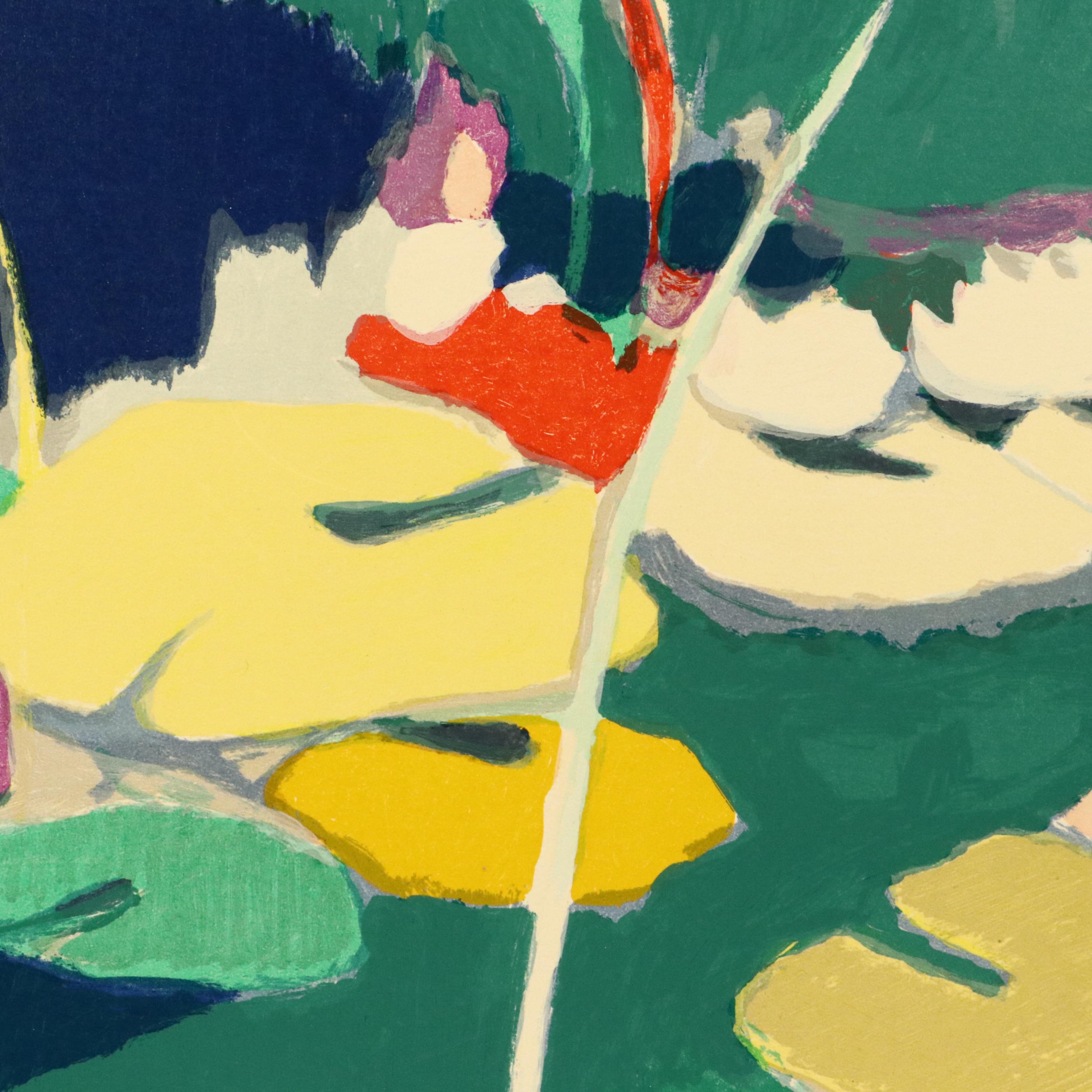 Tadashi Asoma Serigraph "Lilies Afloat"