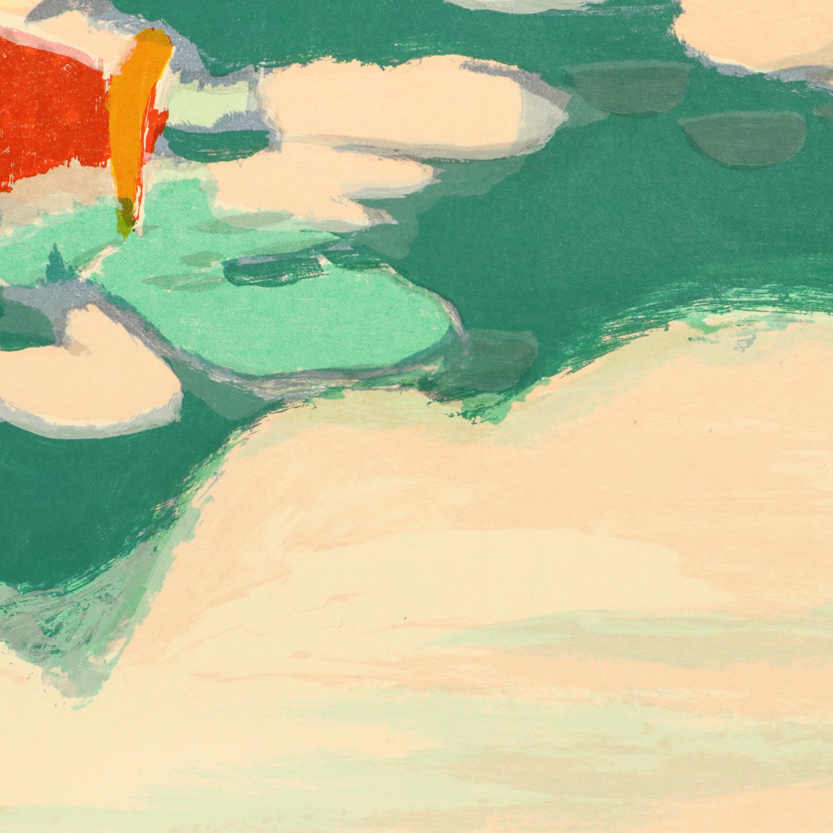 Tadashi Asoma Serigraph "Lilies Afloat"