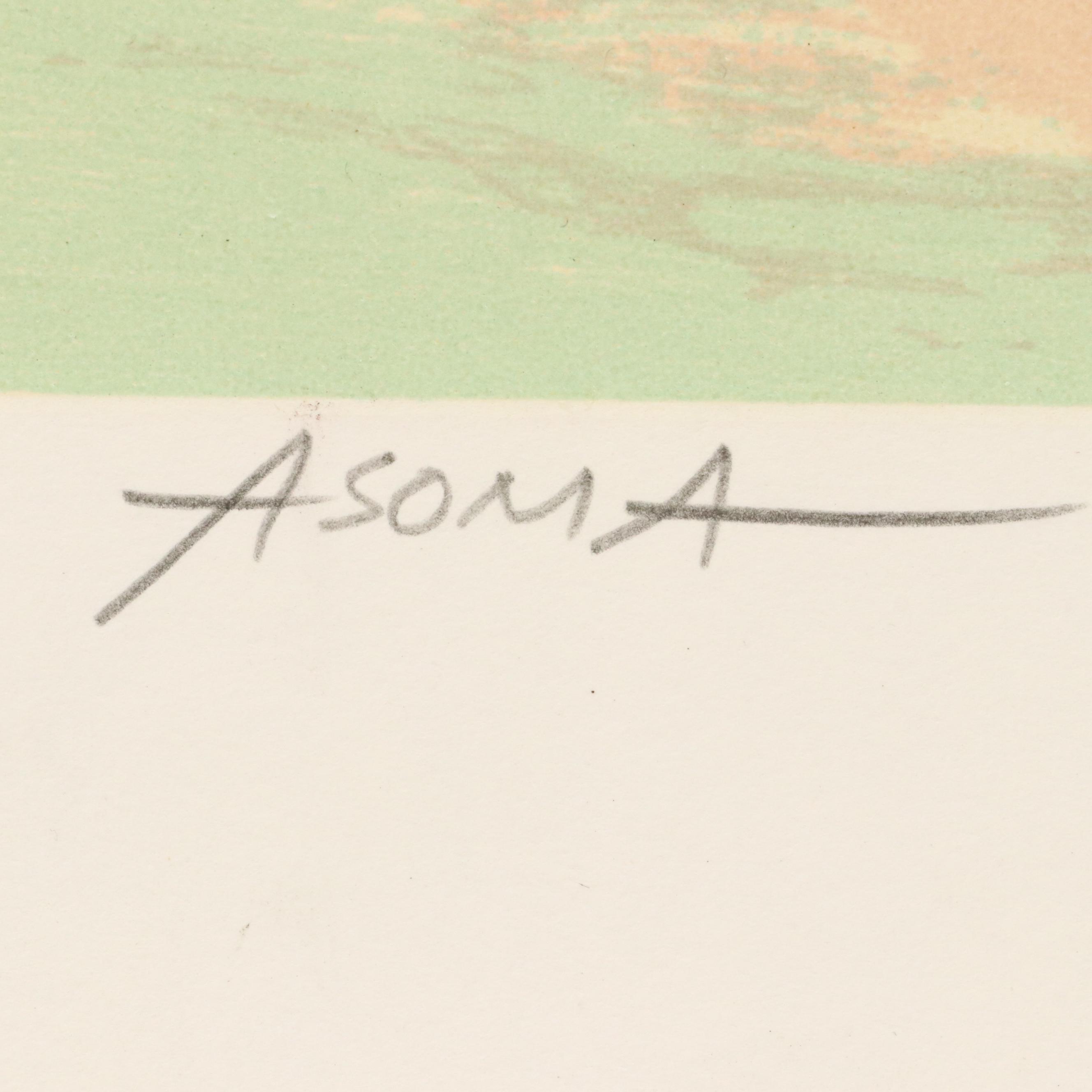 Tadashi Asoma Serigraph "Lilies Afloat"