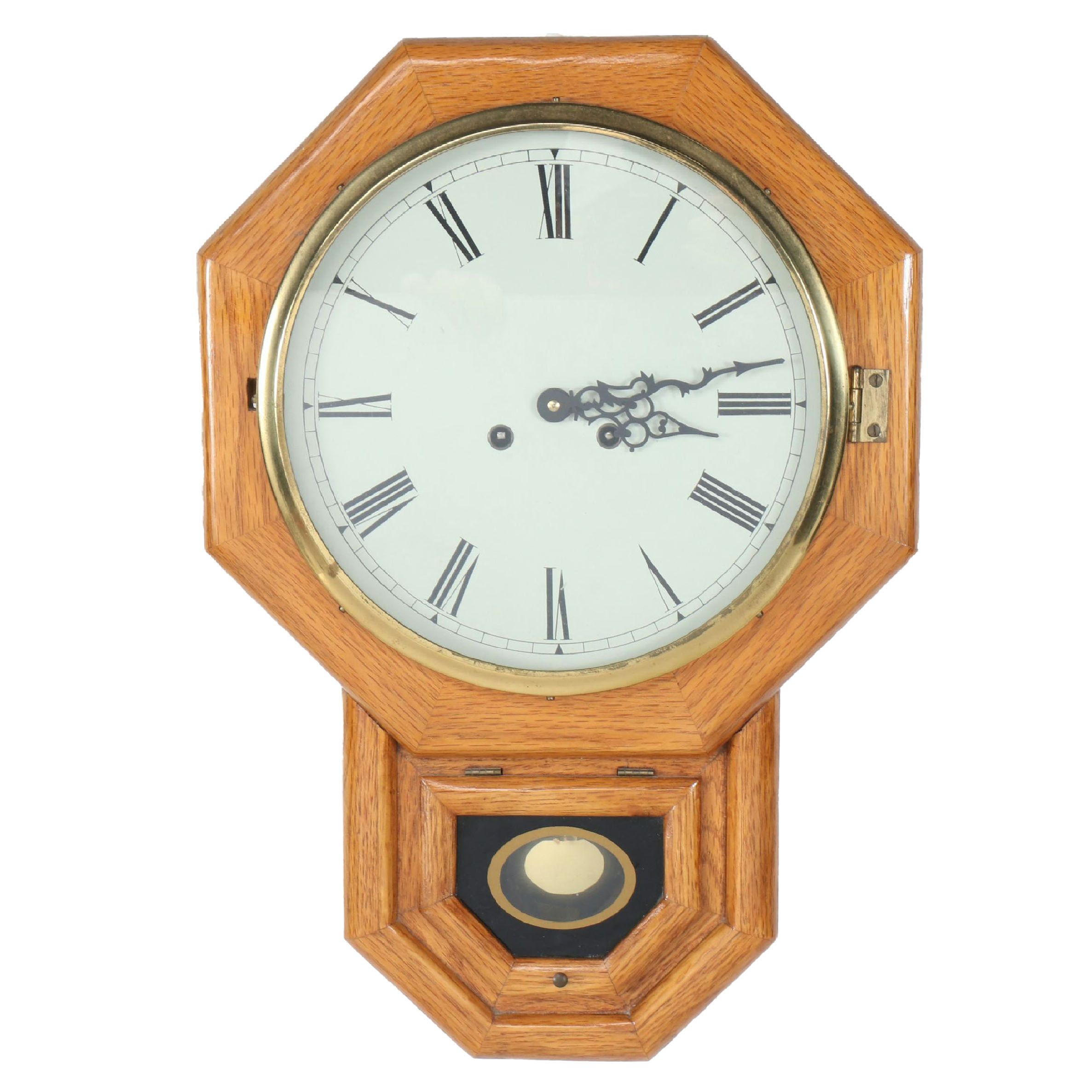 Mason and Sullivan Wood Schoolhouse Wall Clock