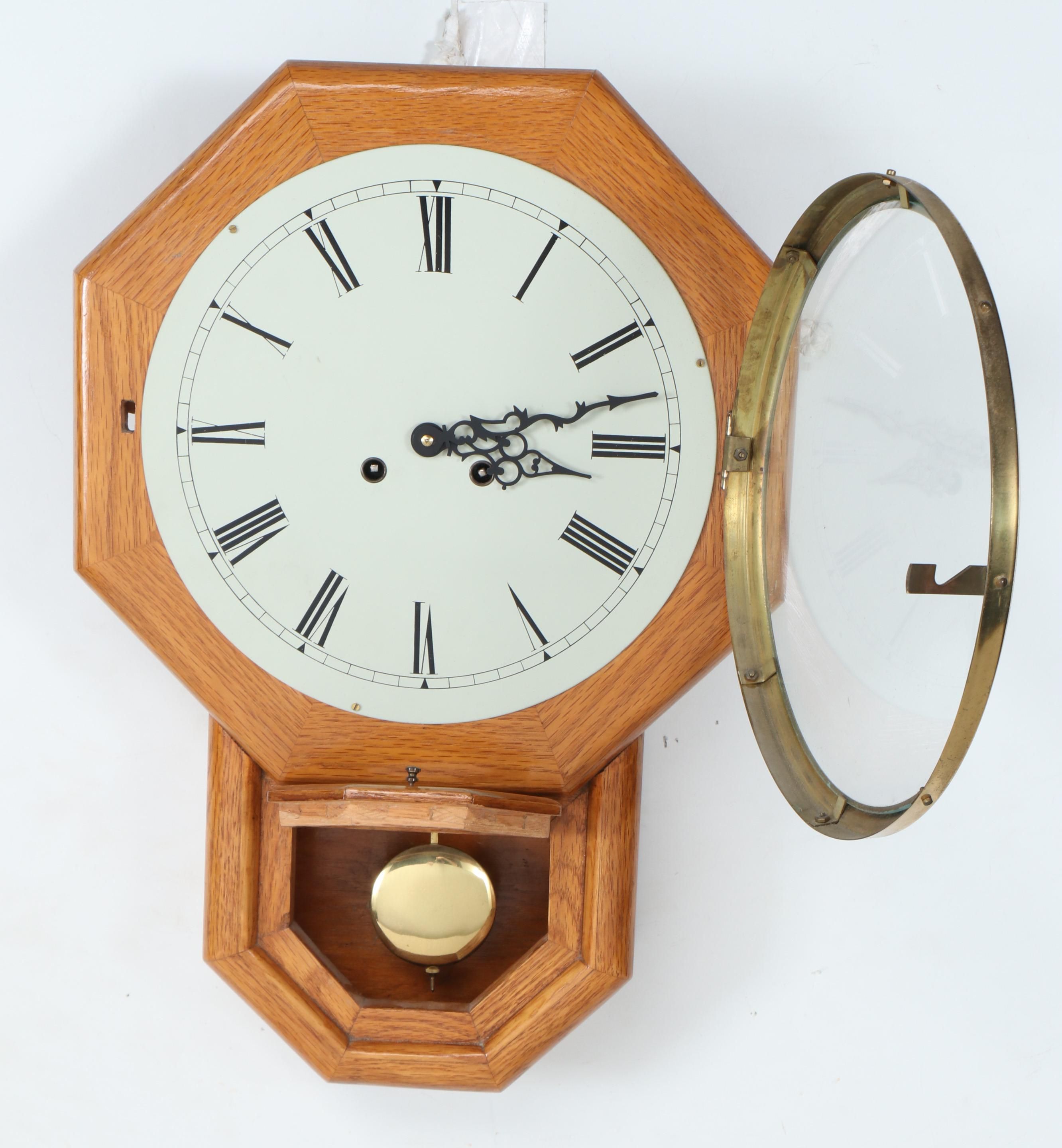 Mason and Sullivan Wood Schoolhouse Wall Clock