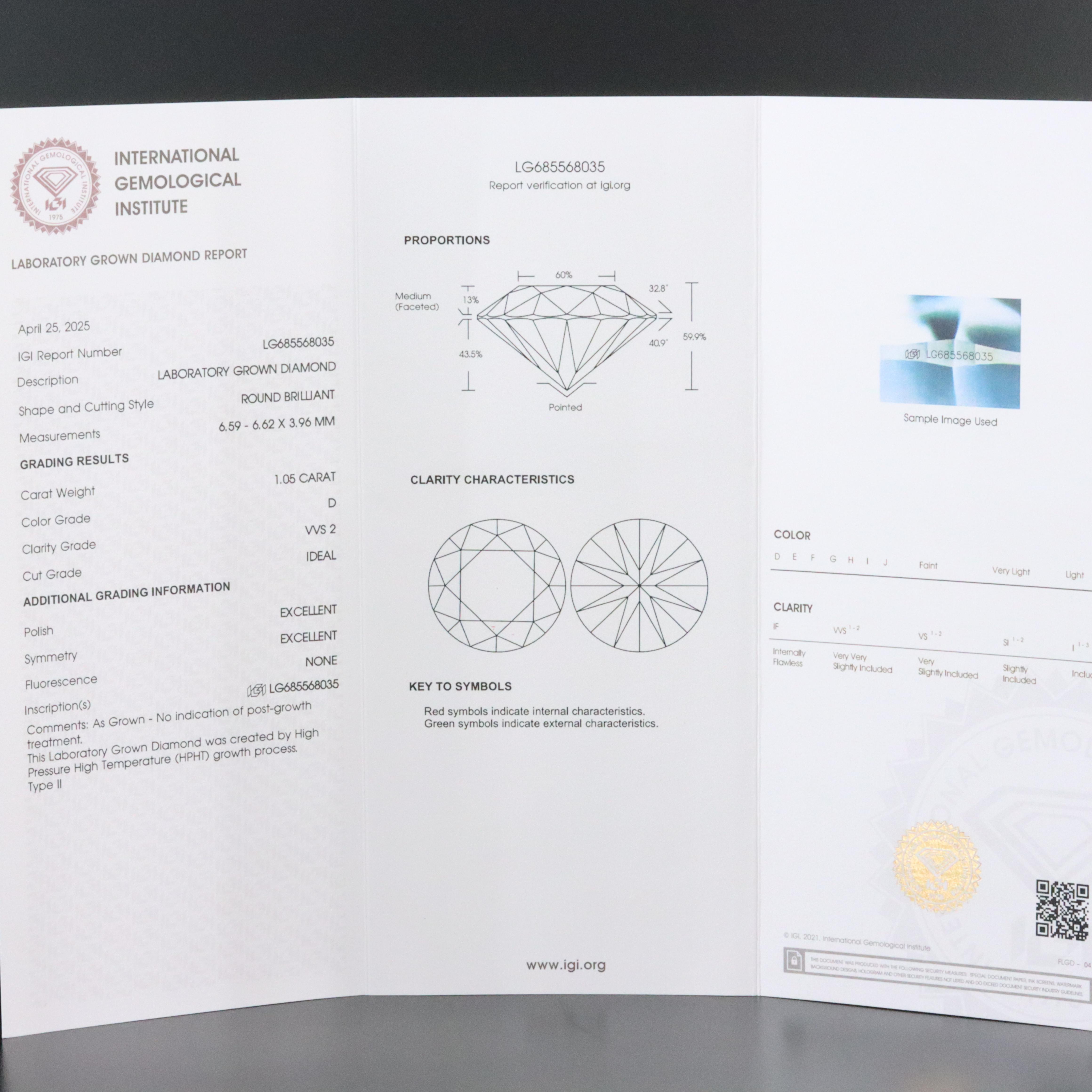 Platinum 2.10 CTW Lab Grown Diamond Solitaire Stud Earrings with IGI Reports