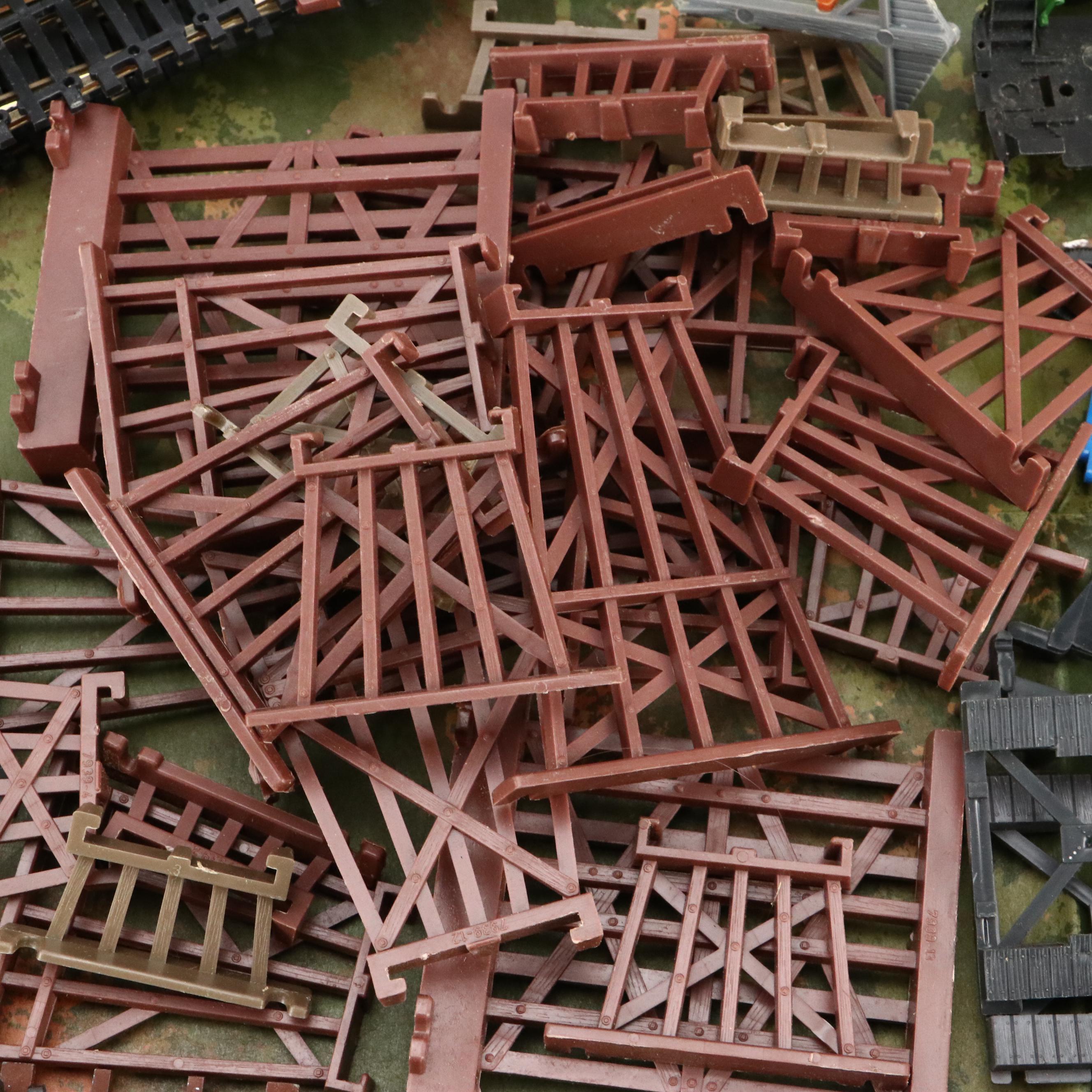 Athearn Santa Fe F7A and Other Diesel Locomotives with Boxcars and Tracks