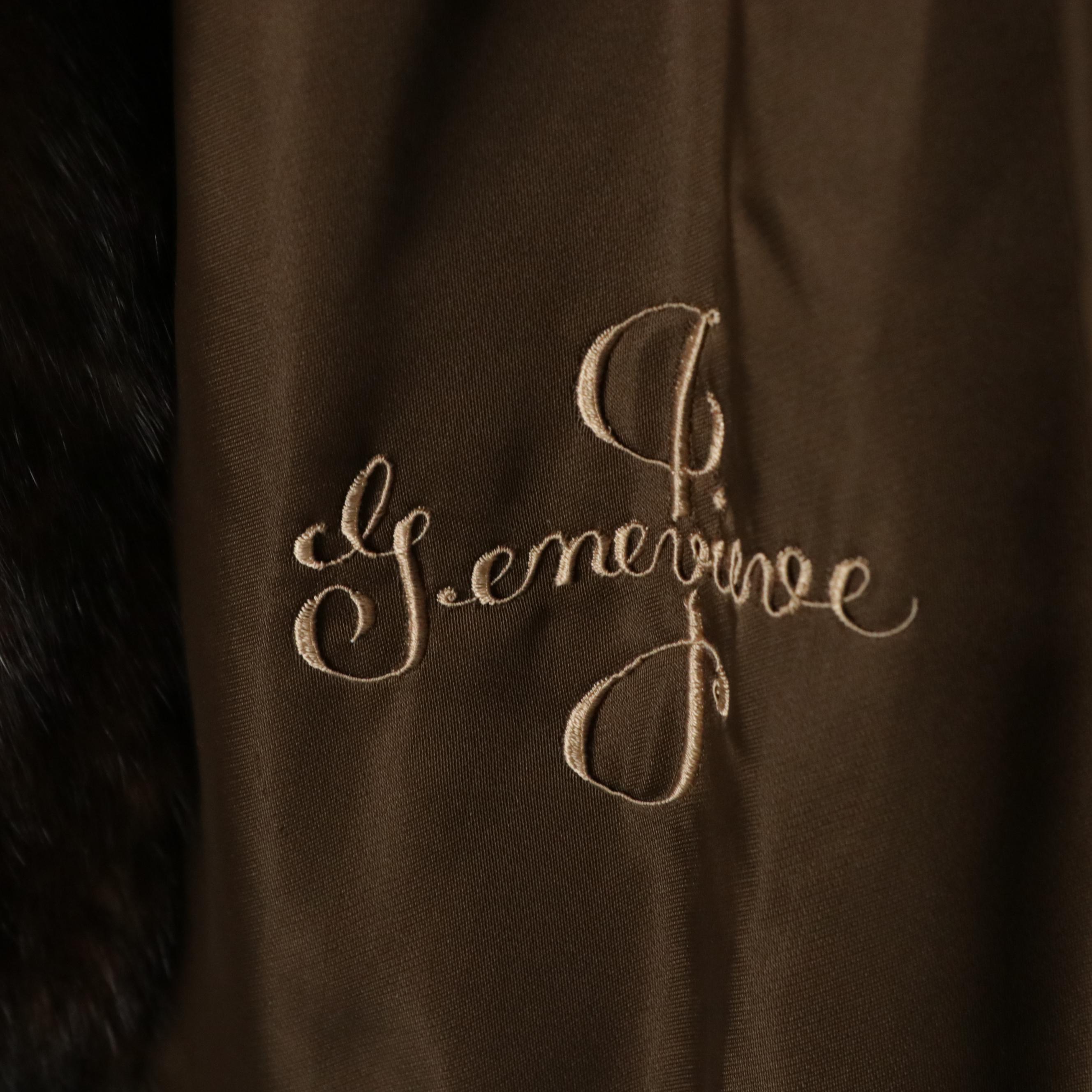 Marten Fur Tuxedo Collar Full Length Coat