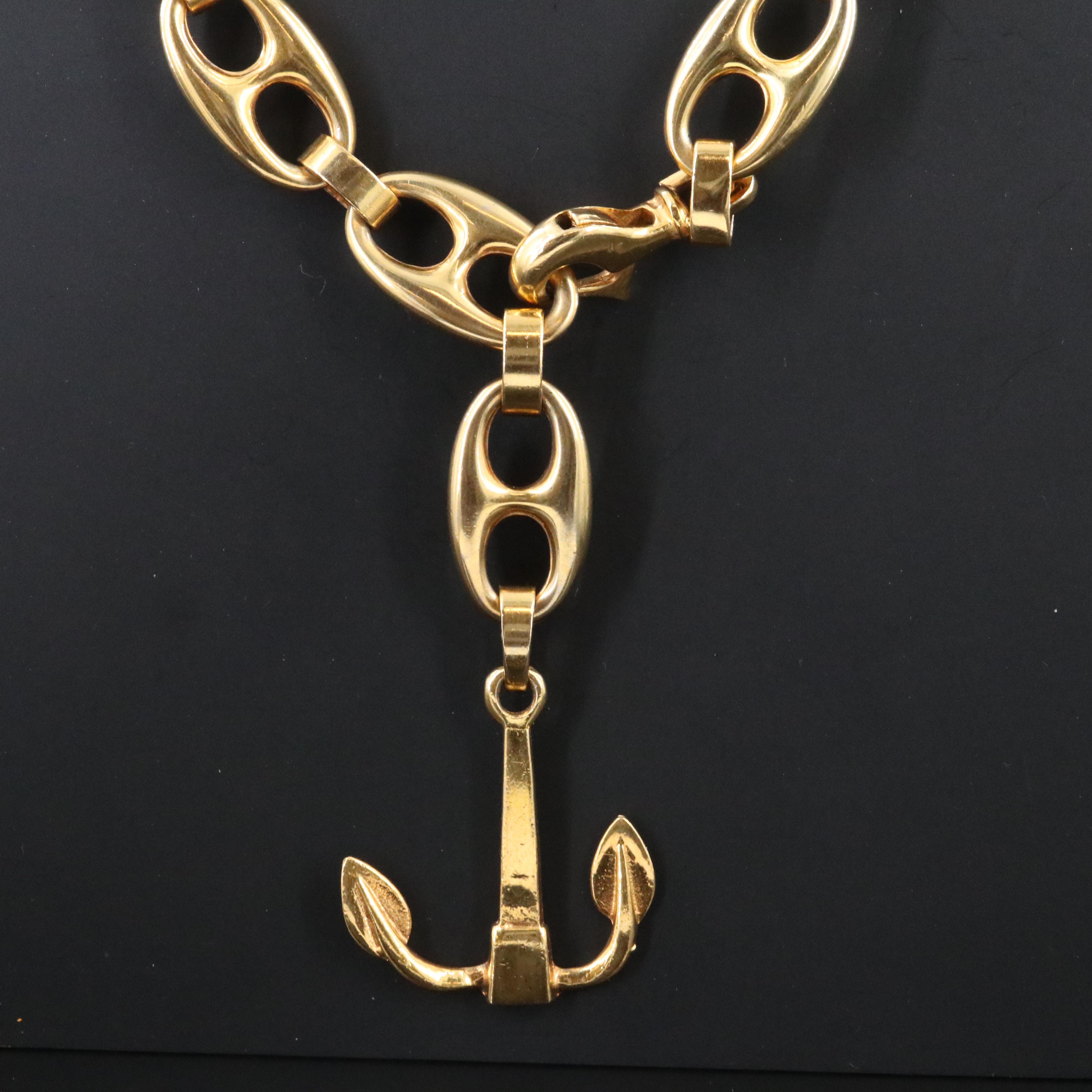 Vintage Gucci Anchor and Maritime Link Chain Belt