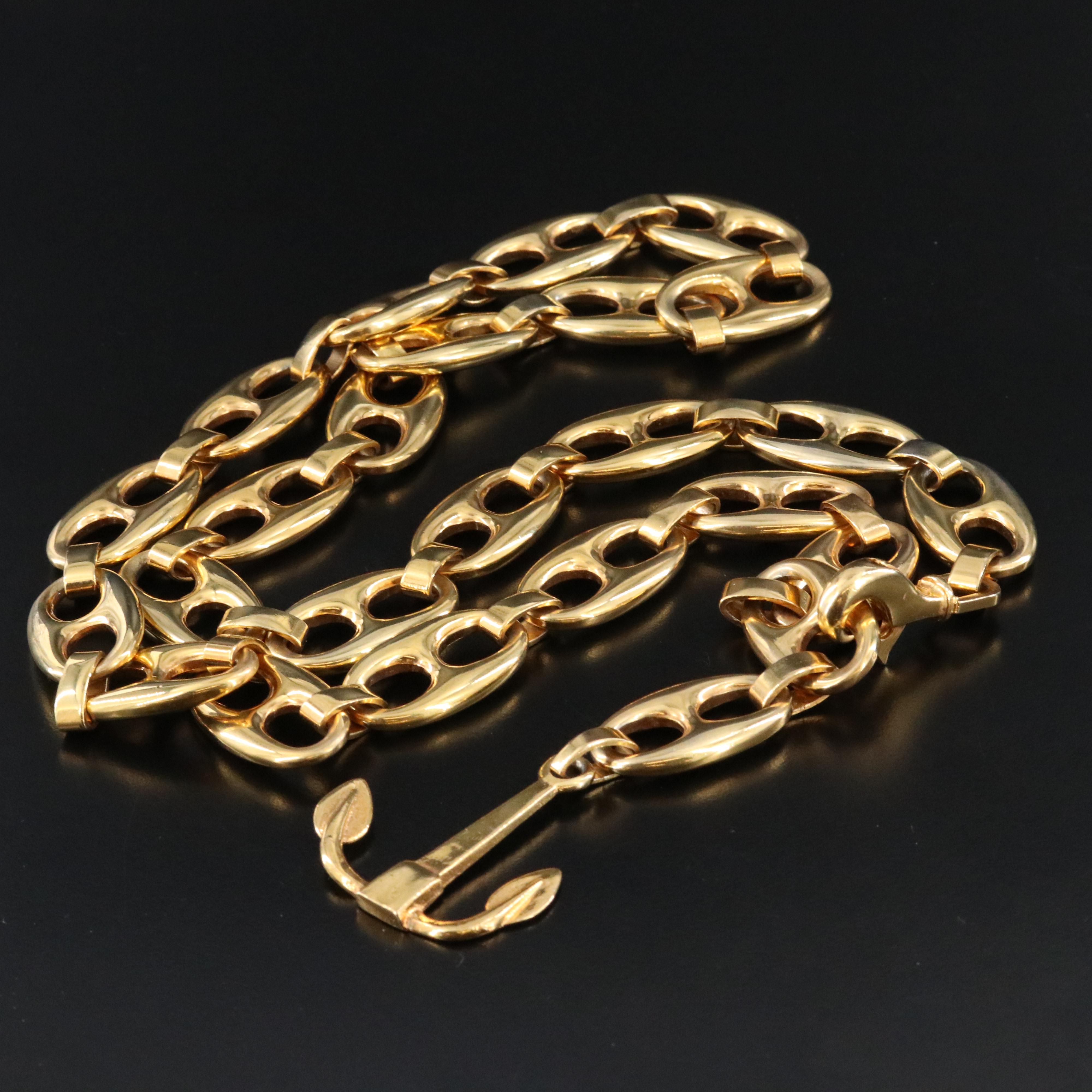 Vintage Gucci Anchor and Maritime Link Chain Belt