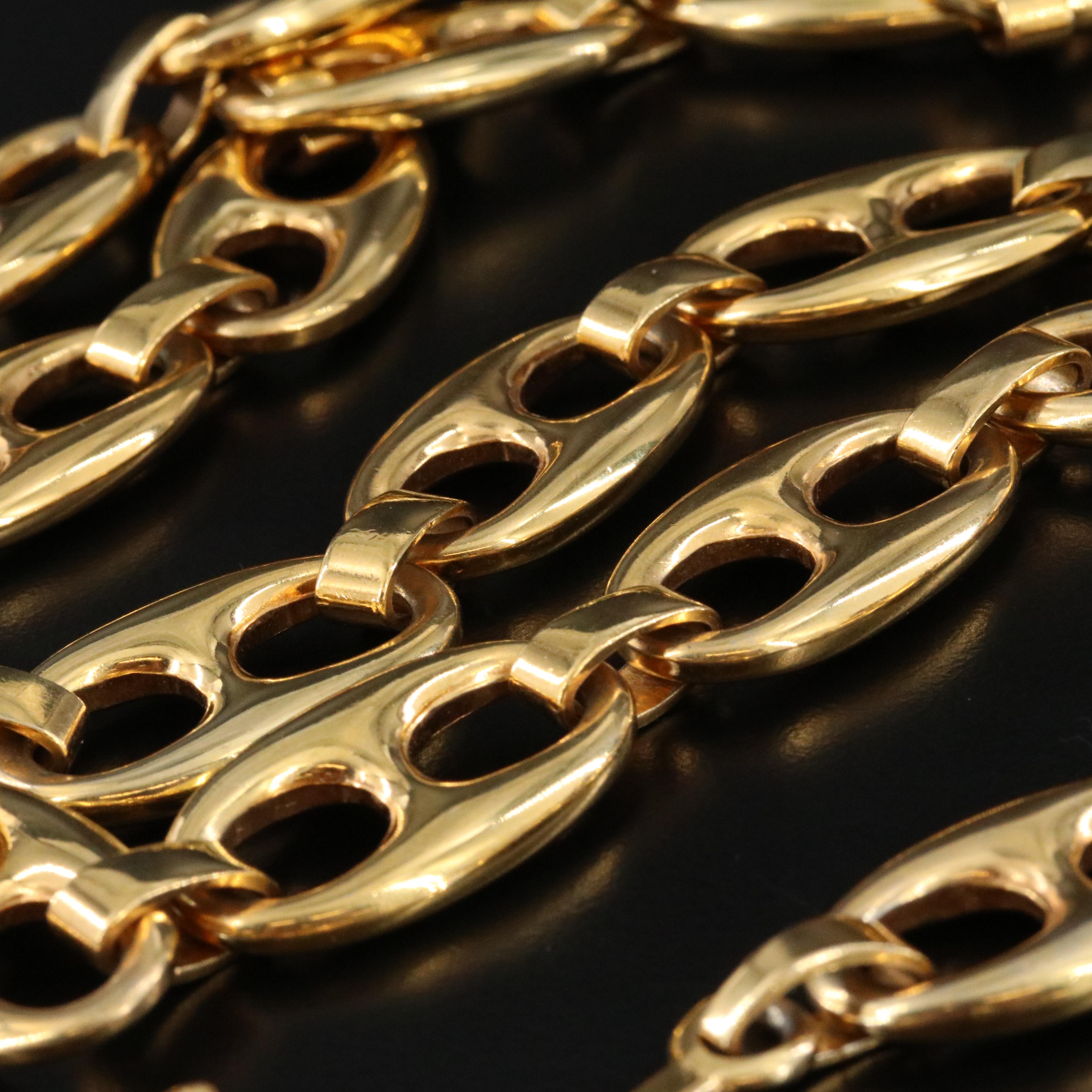 Vintage Gucci Anchor and Maritime Link Chain Belt