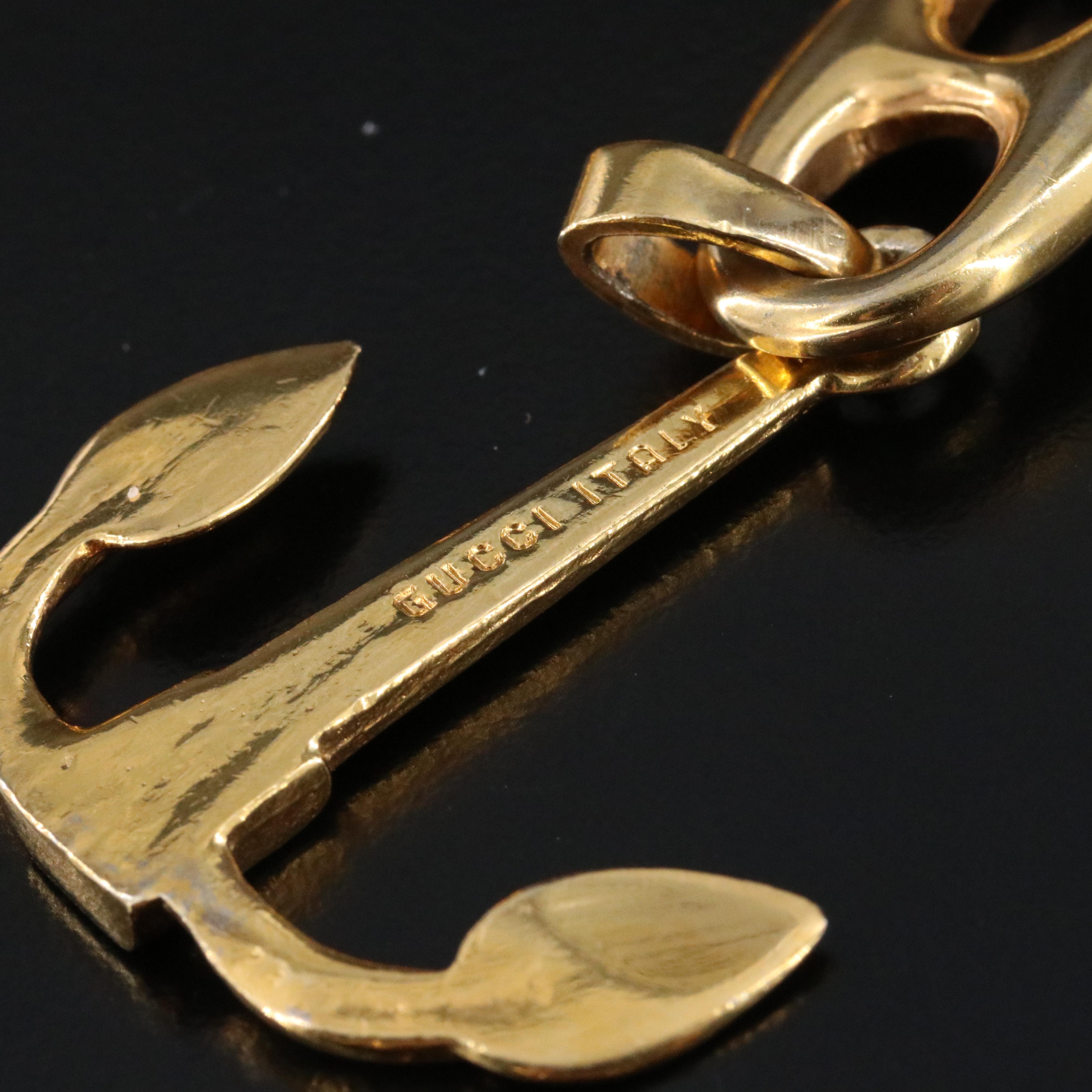 Vintage Gucci Anchor and Maritime Link Chain Belt