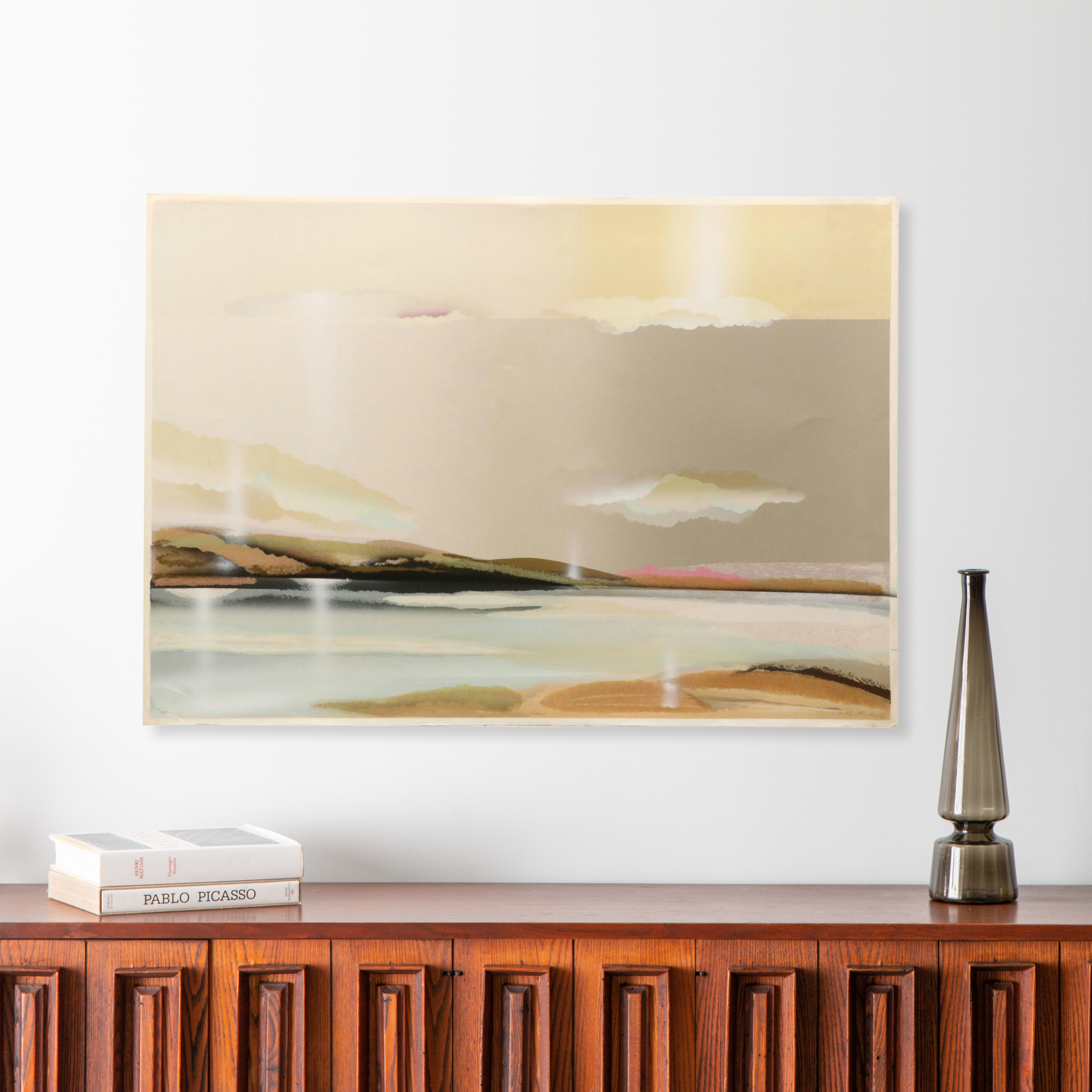 Elba Alvarez Mixed Media Serigraph "Las Lomas"